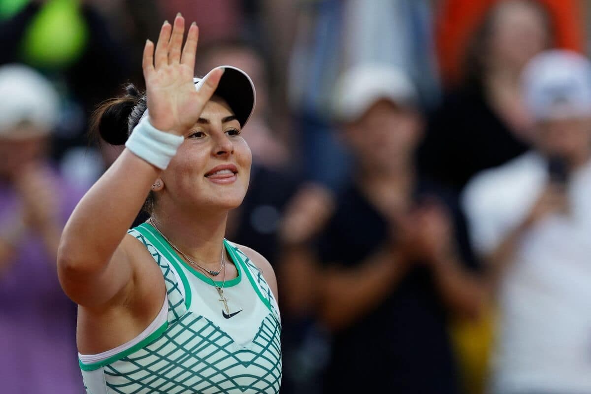 Bianca Andreescu lors d’un match à Roland-Garros.
