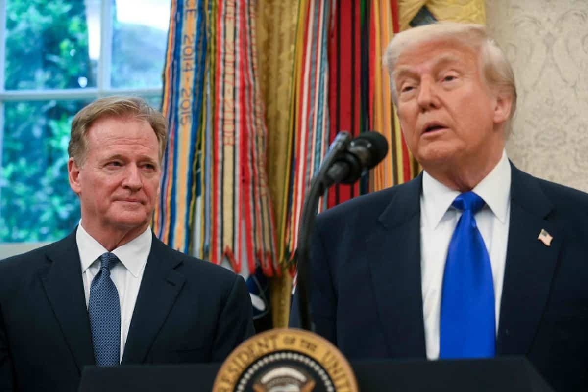 Le commissaire de la NFL, Roger Goodell, s'est joint à Donald TRump pour annoncer que le repêchage de 2027 se déroulera dans la capitale américaine.
