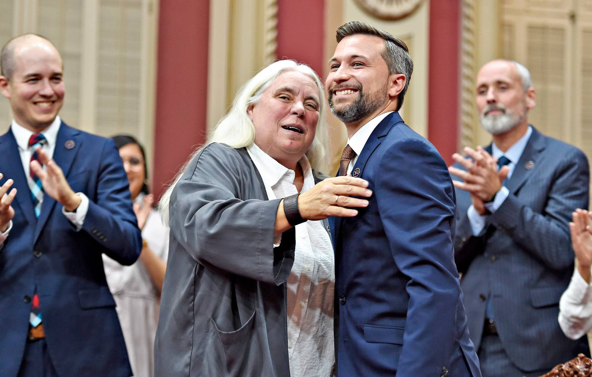 Manon Massé, Gabriel Nadeau-Dubois et des élus de QS