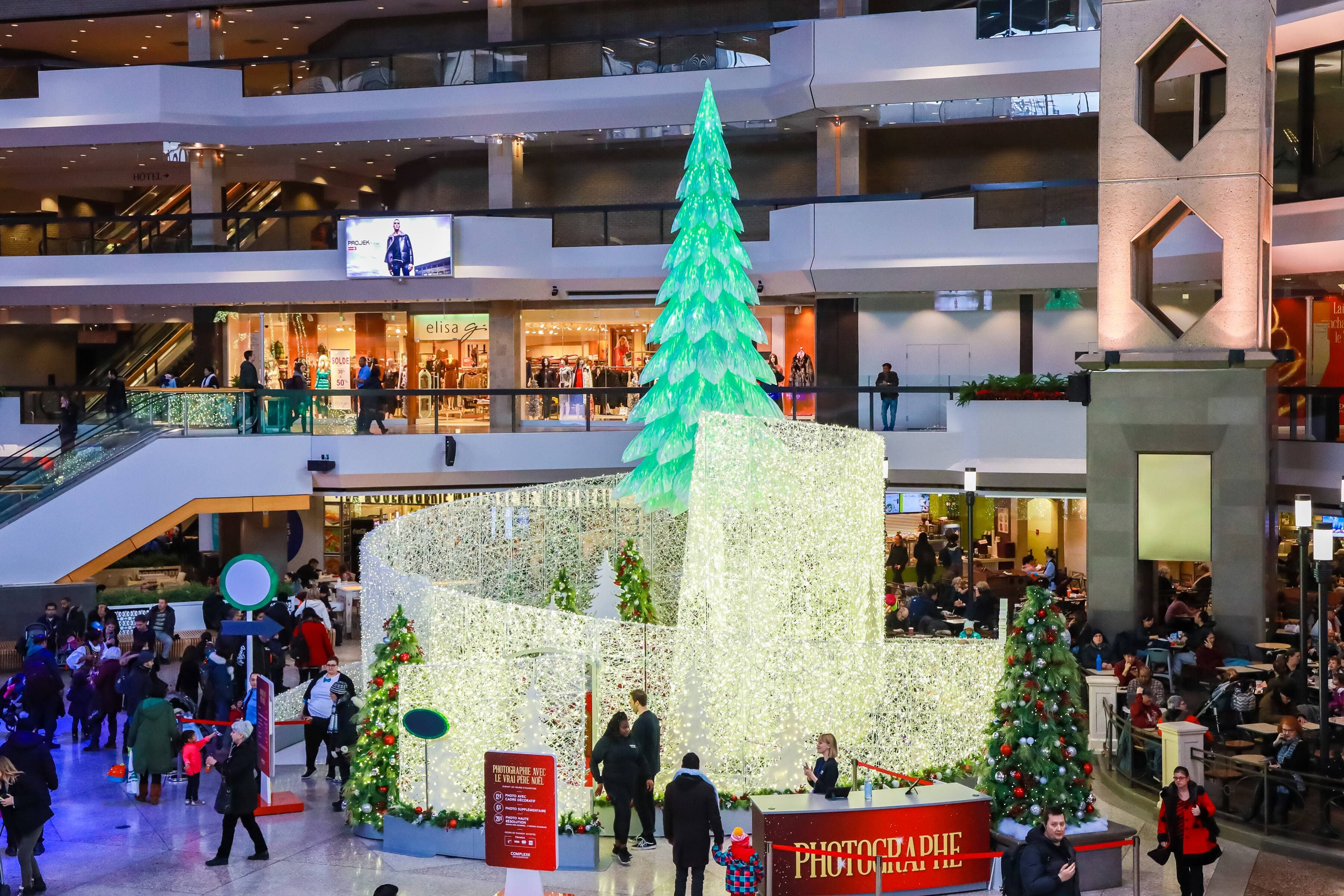 Le Royaume du père Noël du Complexe Desjardins, photographié en 2019.