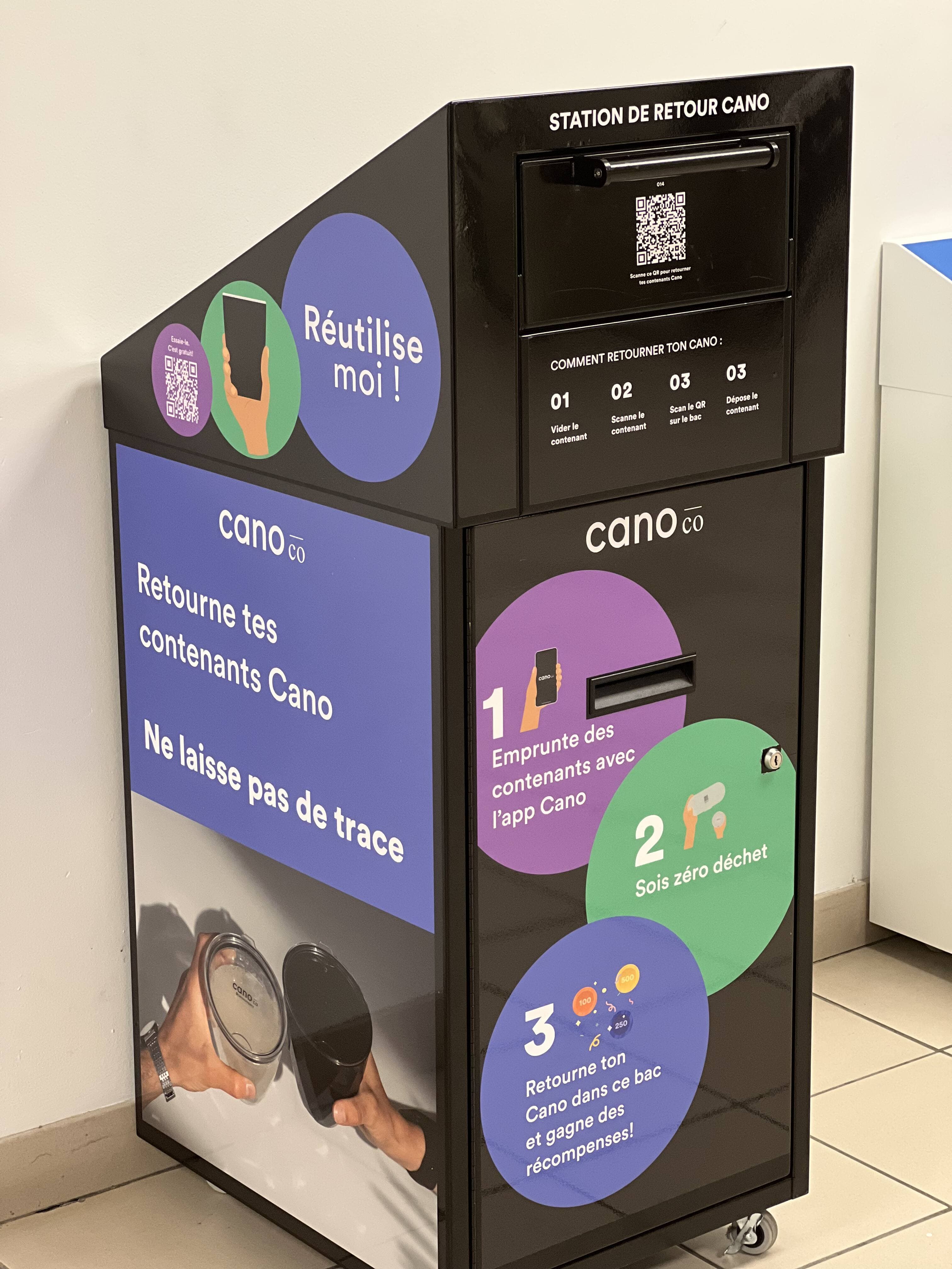 Six stations de retour ont été placées un peu partout sur le campus.