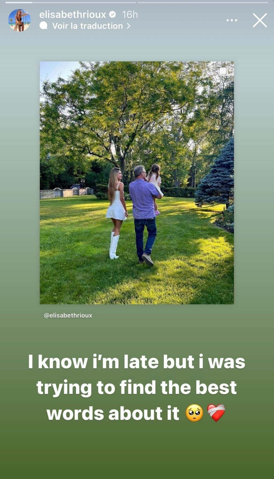 STORY INSTAGRAM / ELISABETH RIOUX