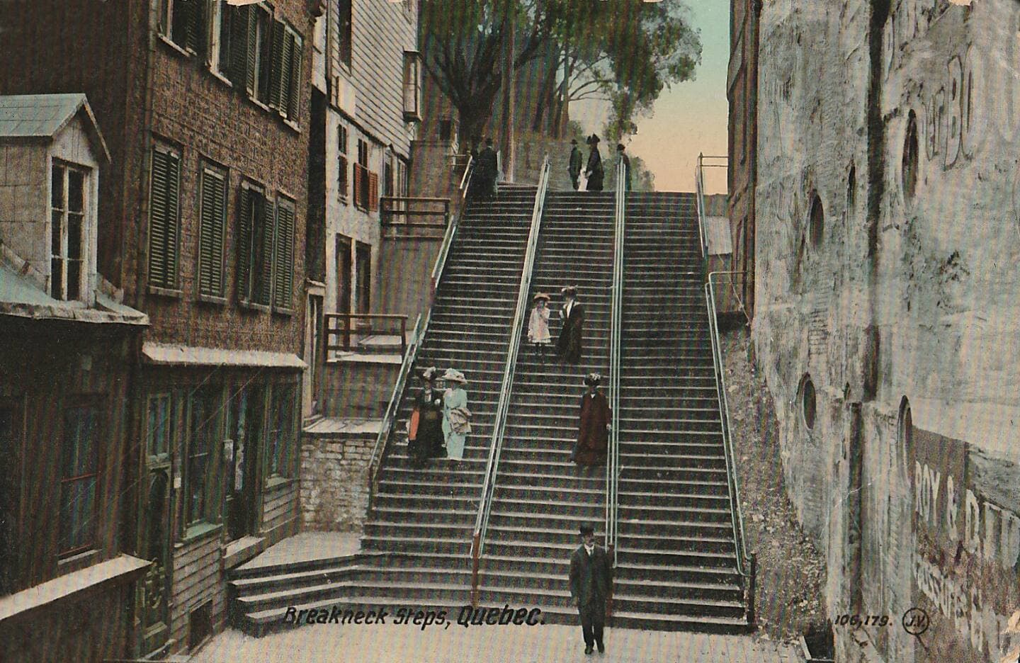 L'escalier Casse-Cou entre 1902 et 1914.