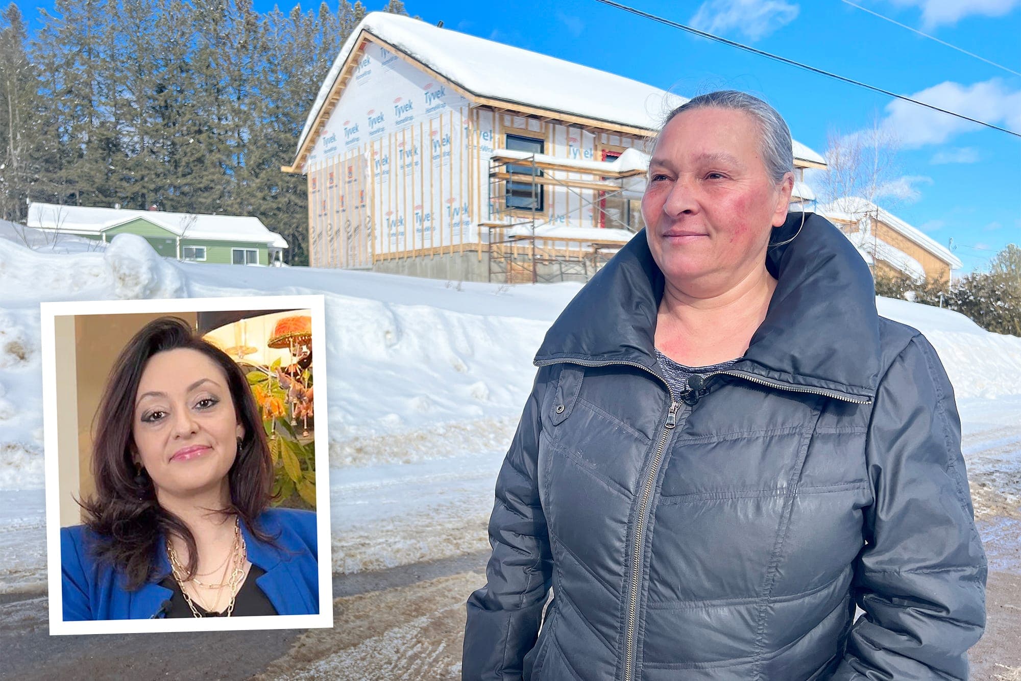 Fabienne Le Paih a versé 224 000 $ à TP Maison, qui lui a construit une résidence non conforme qui devra fort probablement être démantelée. La sous-traitante Brenda Perez (en mortaise) estime que TP Maison lui doit près de 15 000 $.