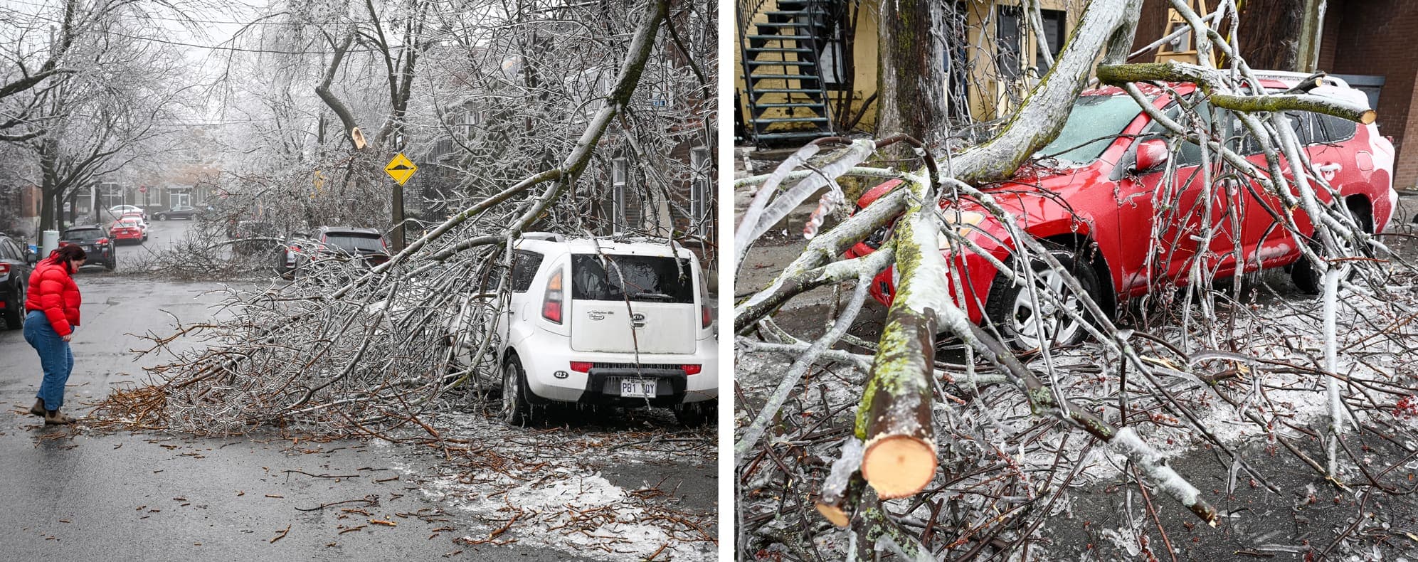 Probablement deux réclamations d’assurance sur l’avenue Louis-Hébert et la rue des Carrières.