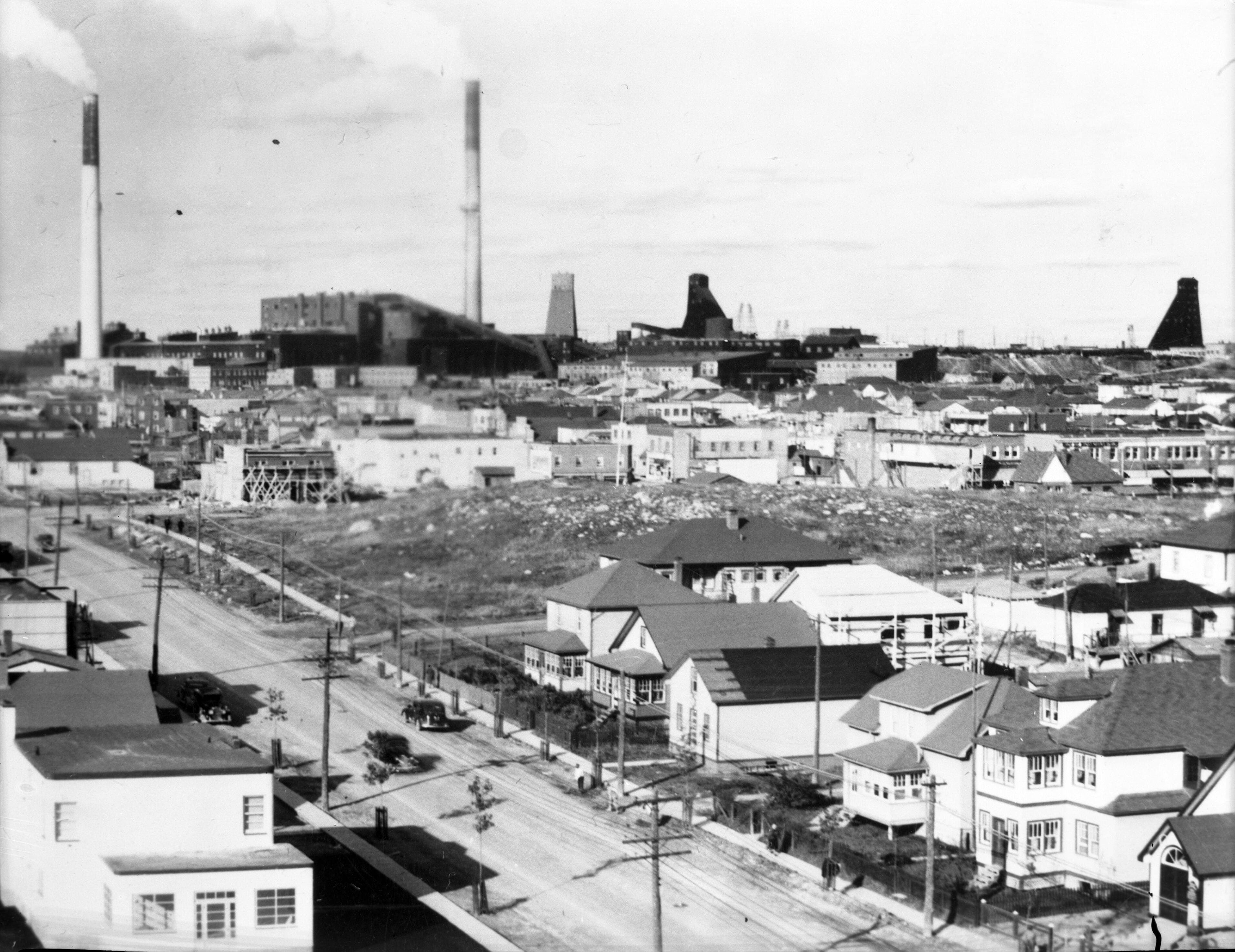 Fonderie Horne à Rouyn-Noranda, vers 1940.