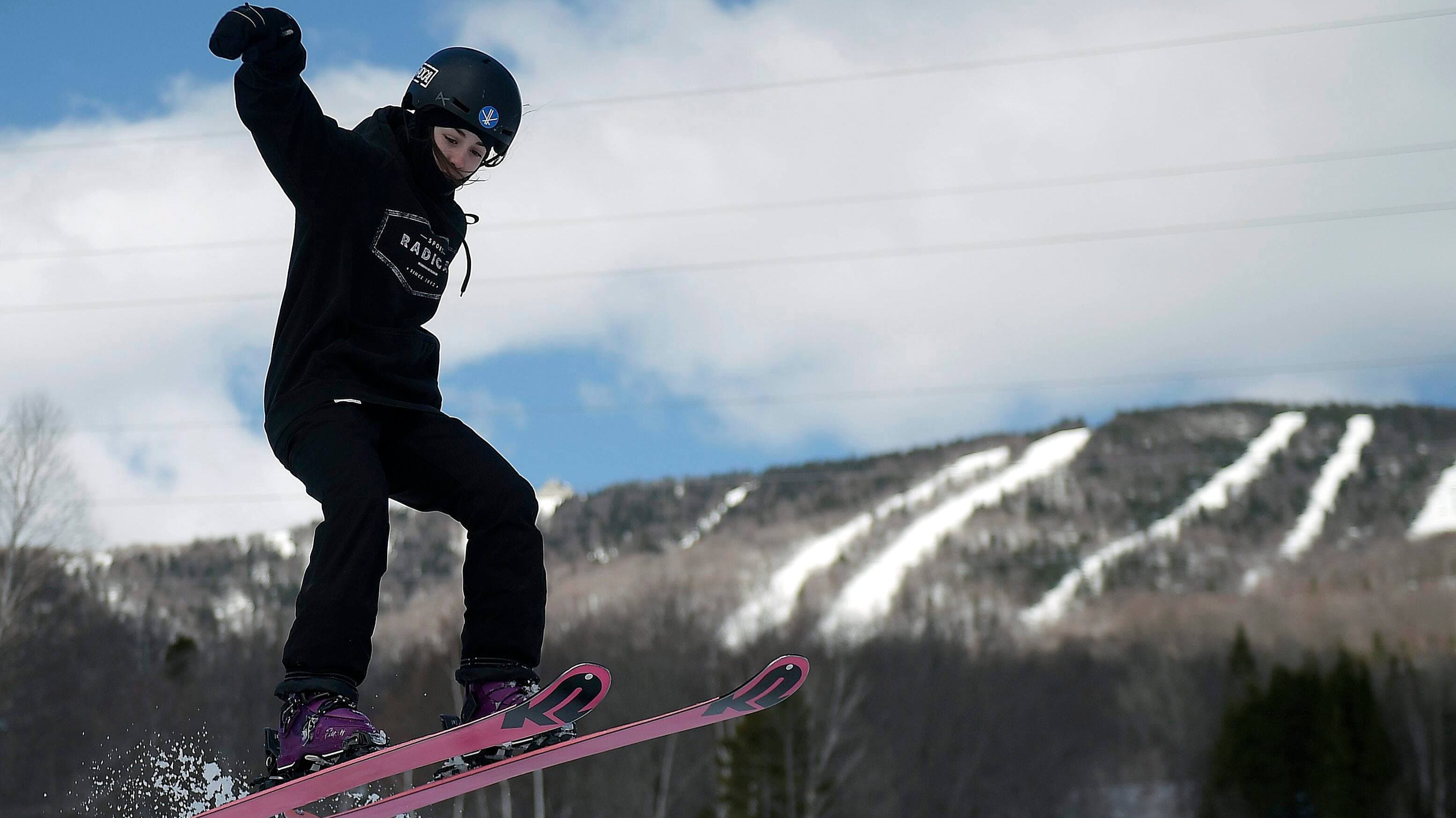 Olivia Asselin au Mont Ste-Anne en avril 2020.