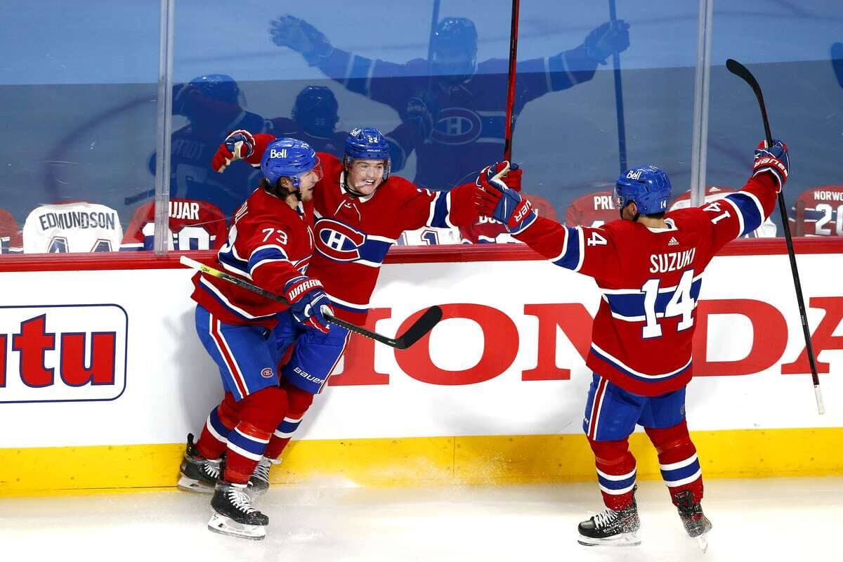 Tyler Toffoli (73) a joué quelques matchs sur le même trio que Cole Caufield et Nick Suzuki la saison dernière.