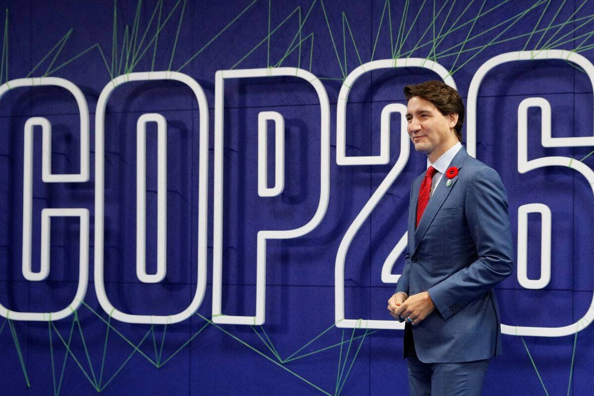 Le premier ministre Justin Trudeau à la COP26 de Glasgow, en Écosse.