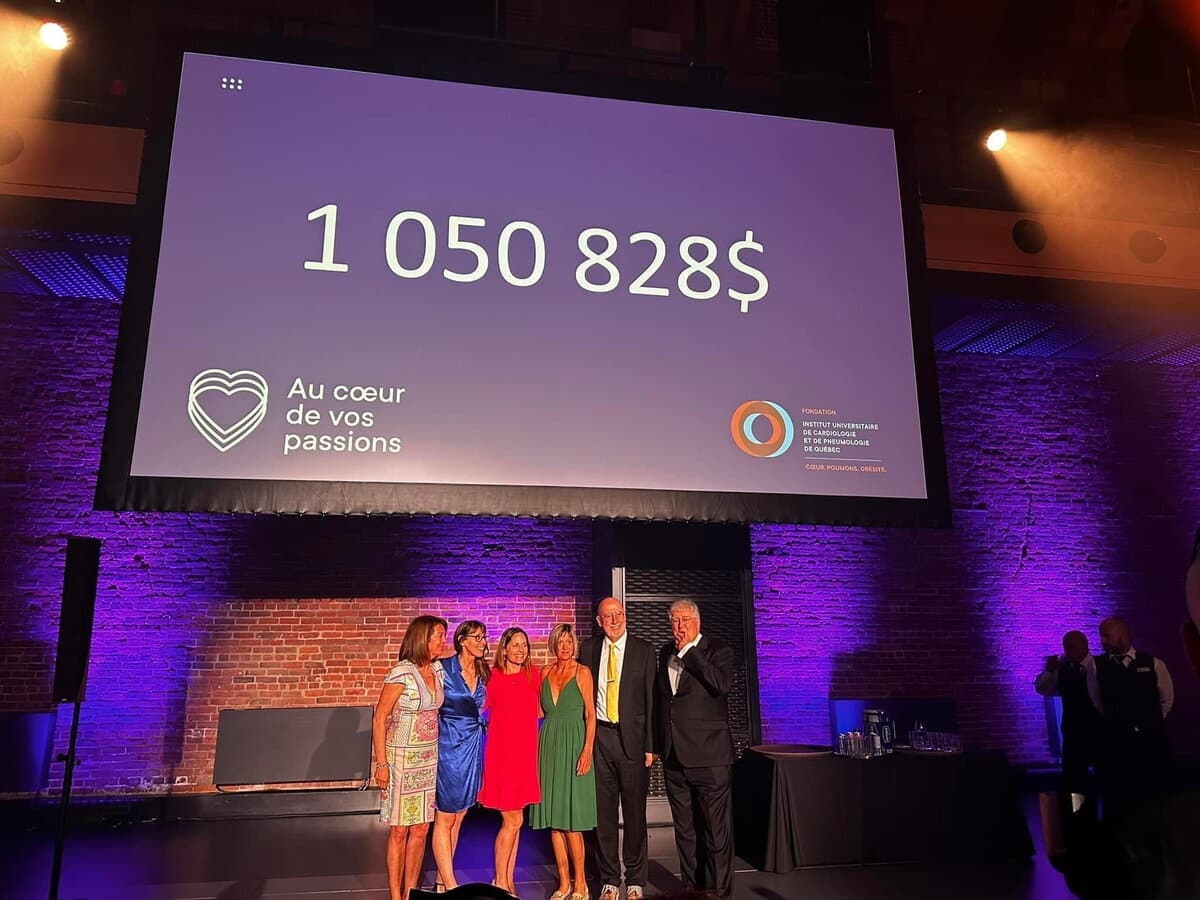 Ce sont 1 050 828$ qui ont été amassés à l’occasion de la soirée au profit de la fondation de l’IUCPQ. Il s’agit d’ailleurs d’un montant record.