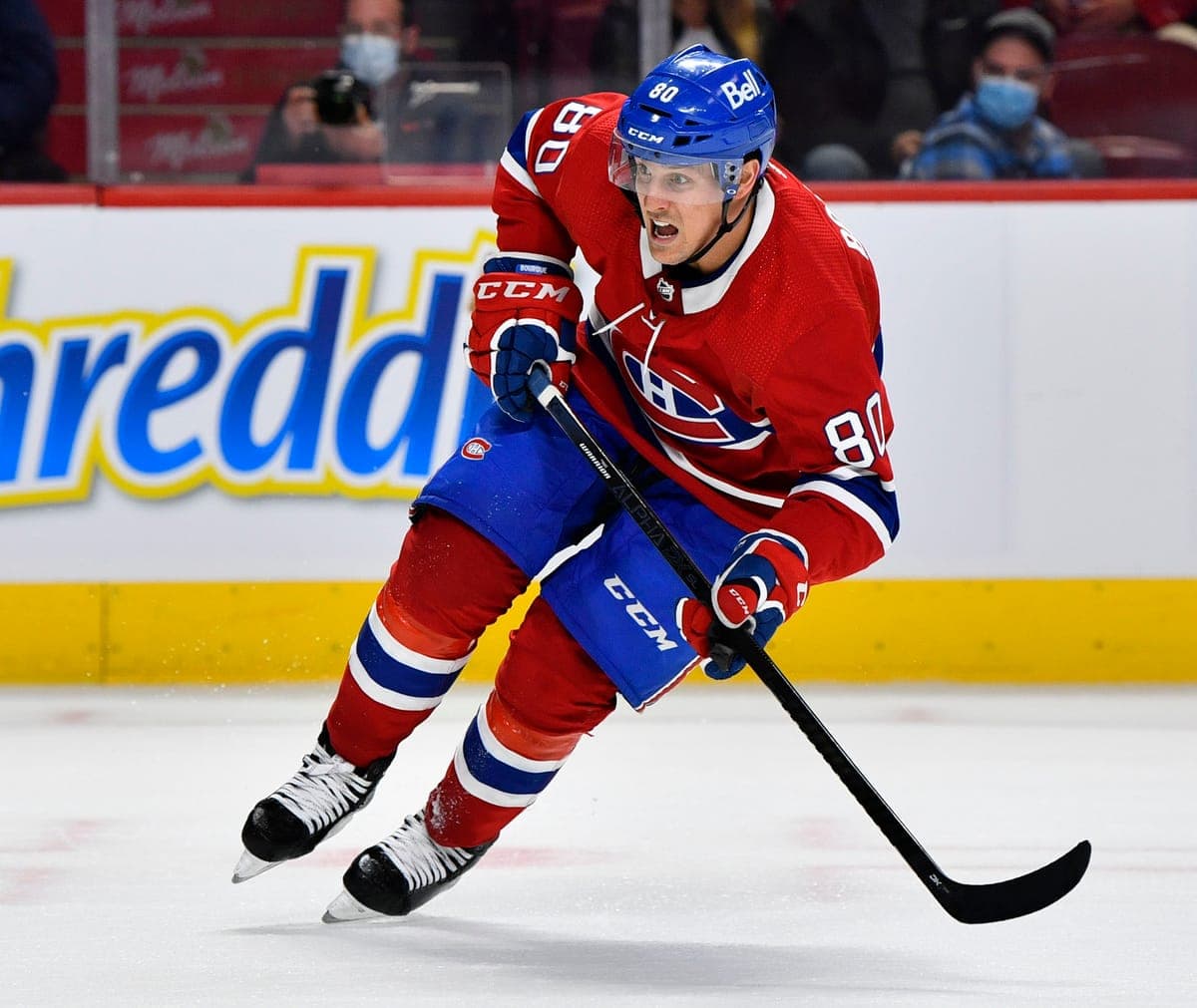 Gabriel Bourque lors du match préparatoire contre les Maple Leafs, le 27 septembre dernier.