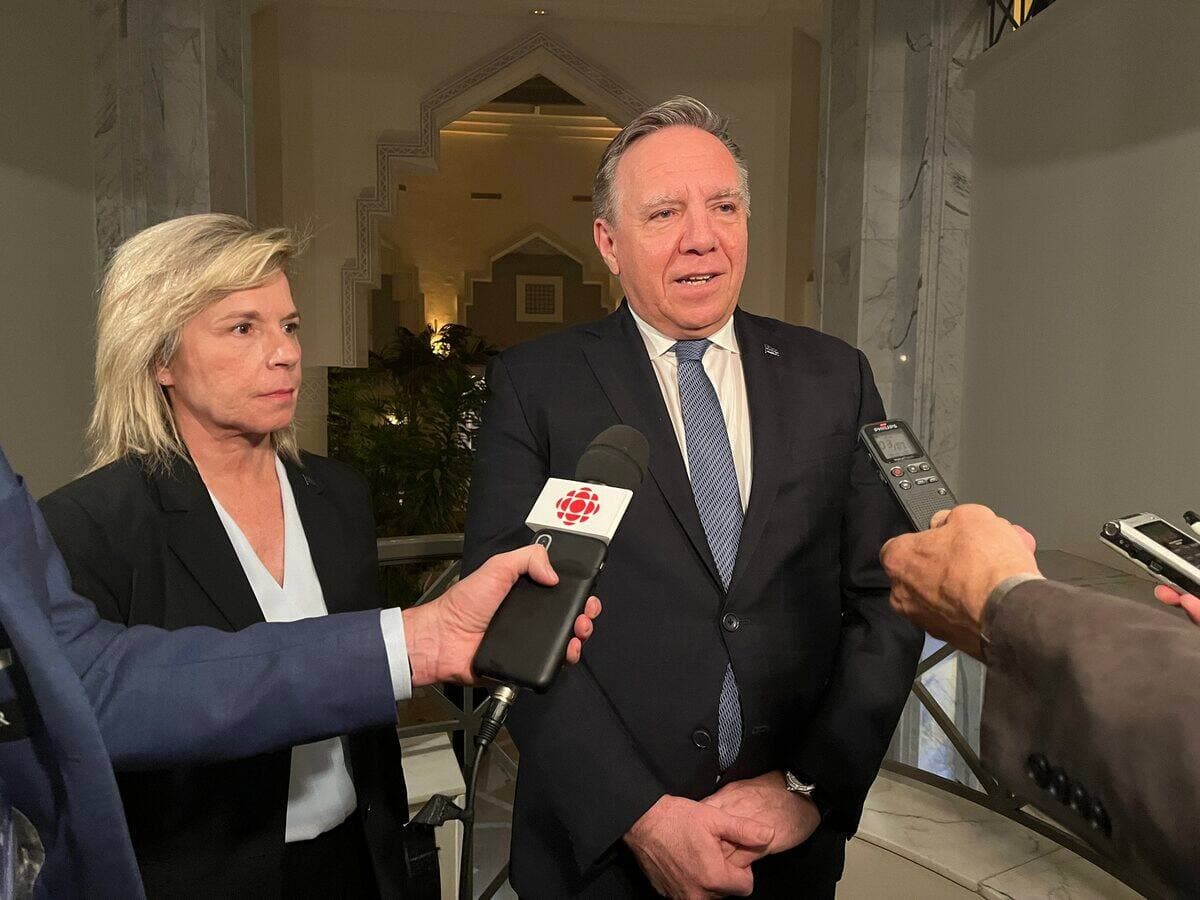Martine Biron et François Legault.