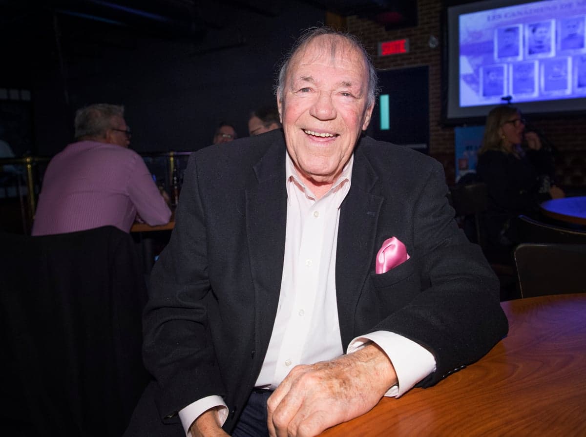 Jean-Guy Talbot lors du lancement du livre «Les Canadiens et la coupe Stanley» en novembre 2016 à Montréal.