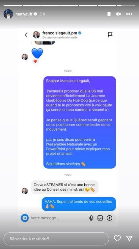 Capture d’écran Instagram (mathduff)