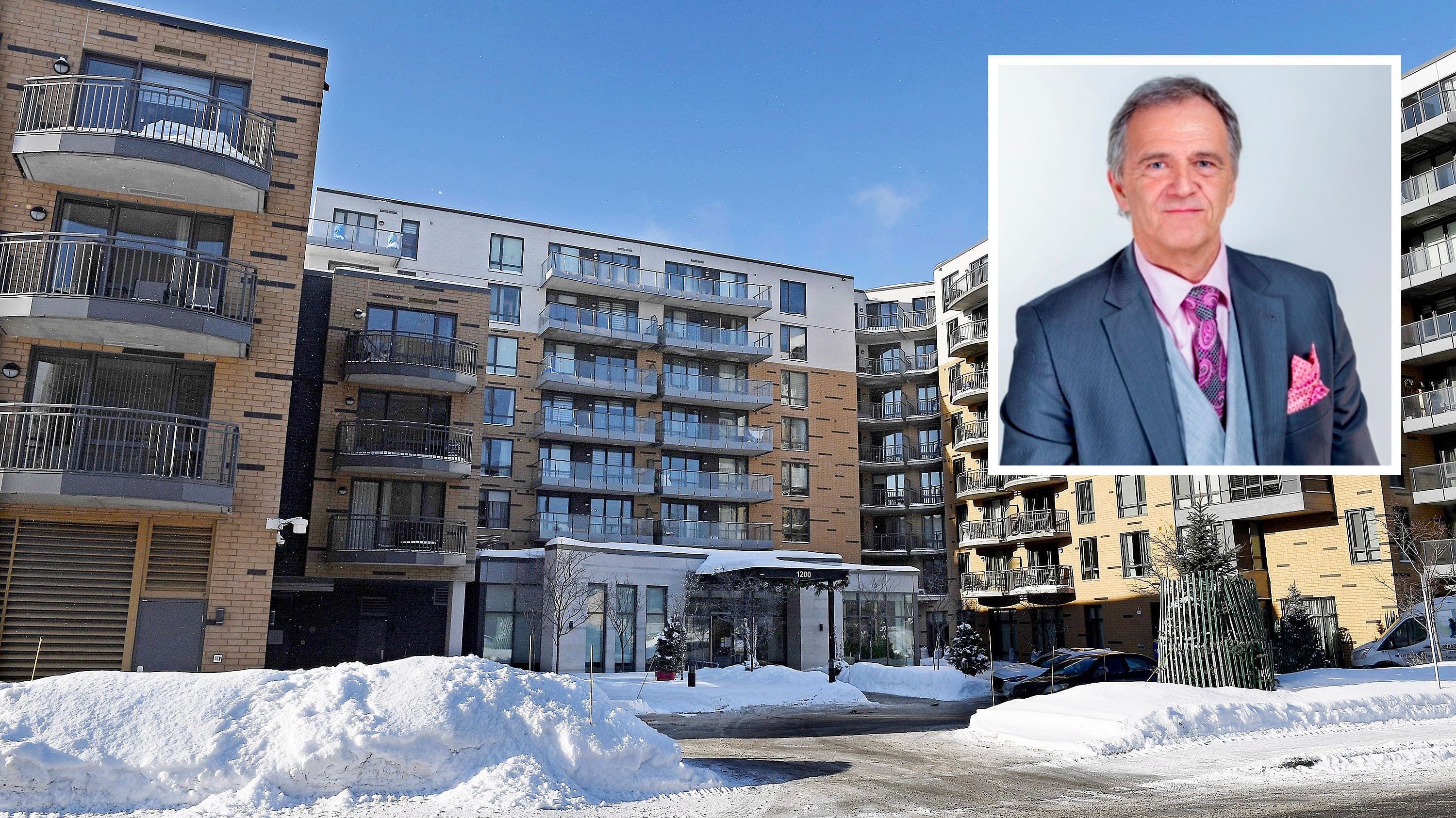 Le conseiller Roger Tremblay (mortaise) aurait fait l’acquisition d’un condo pour une cliente âgée dans cet immeuble à Québec.