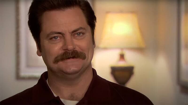 Nick Offerman, alias Ron Swanson, dans Parks and Recreation