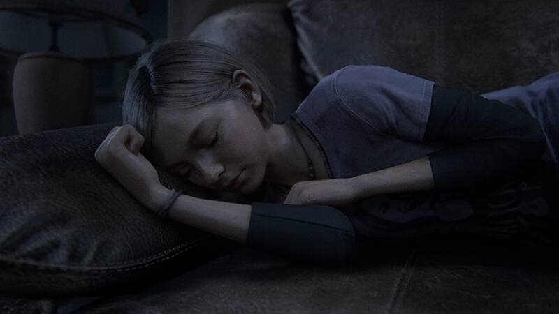 Sarah, la fille du protagoniste Joel Miller, au tout début du jeu.