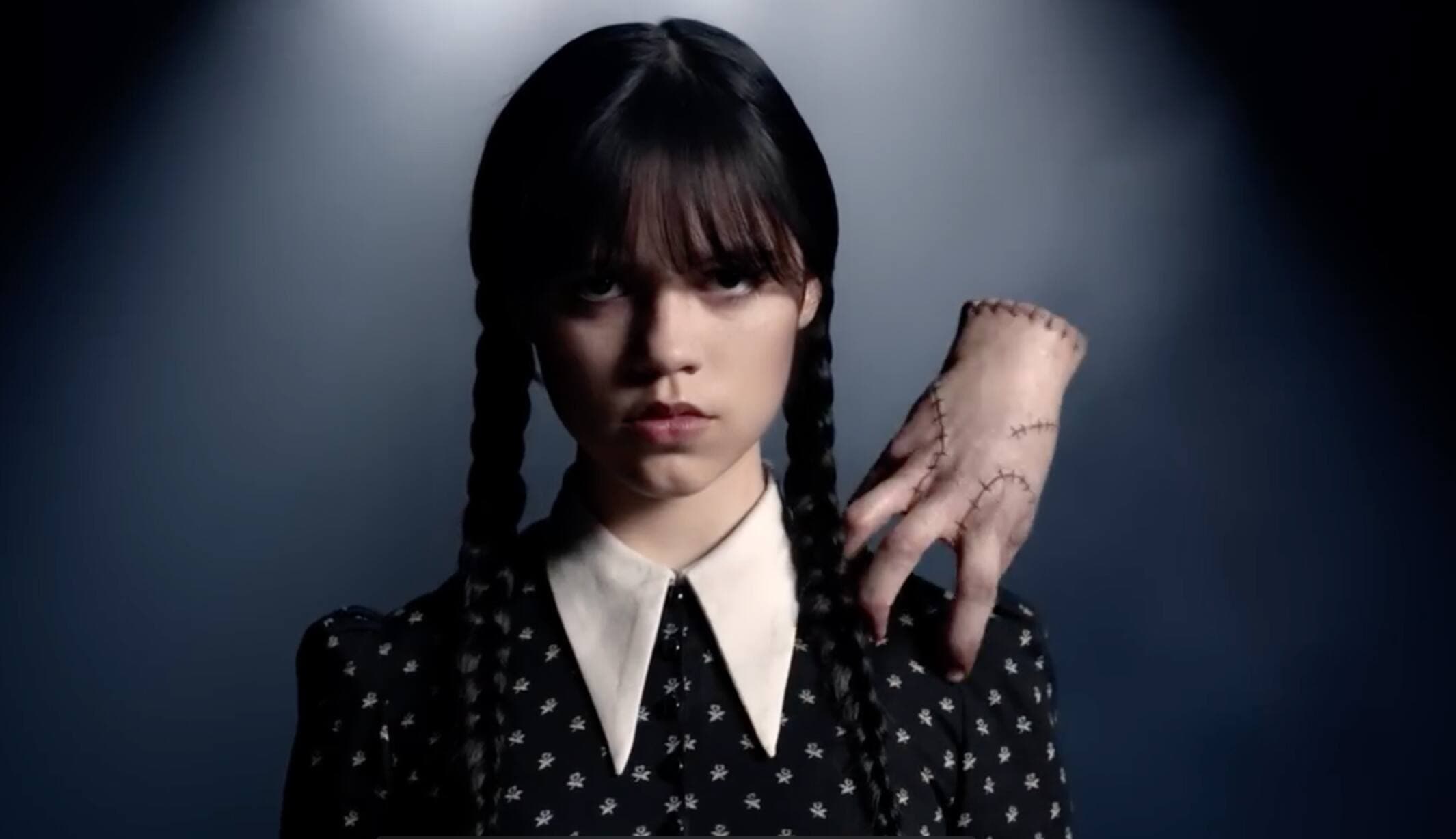Jenna Ortega dans le rôle de Wednesday Addams dans la série Wednesday (Mercredi) de Netflix
