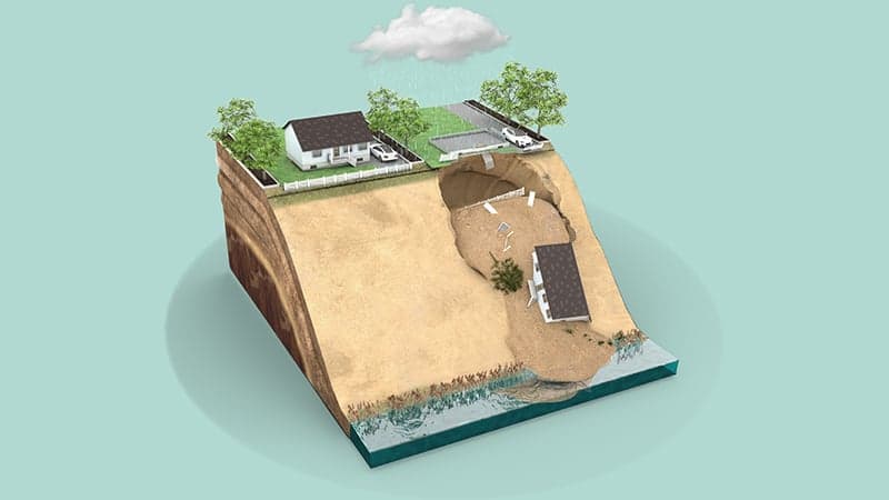 Comment se produit un glissement de terrain