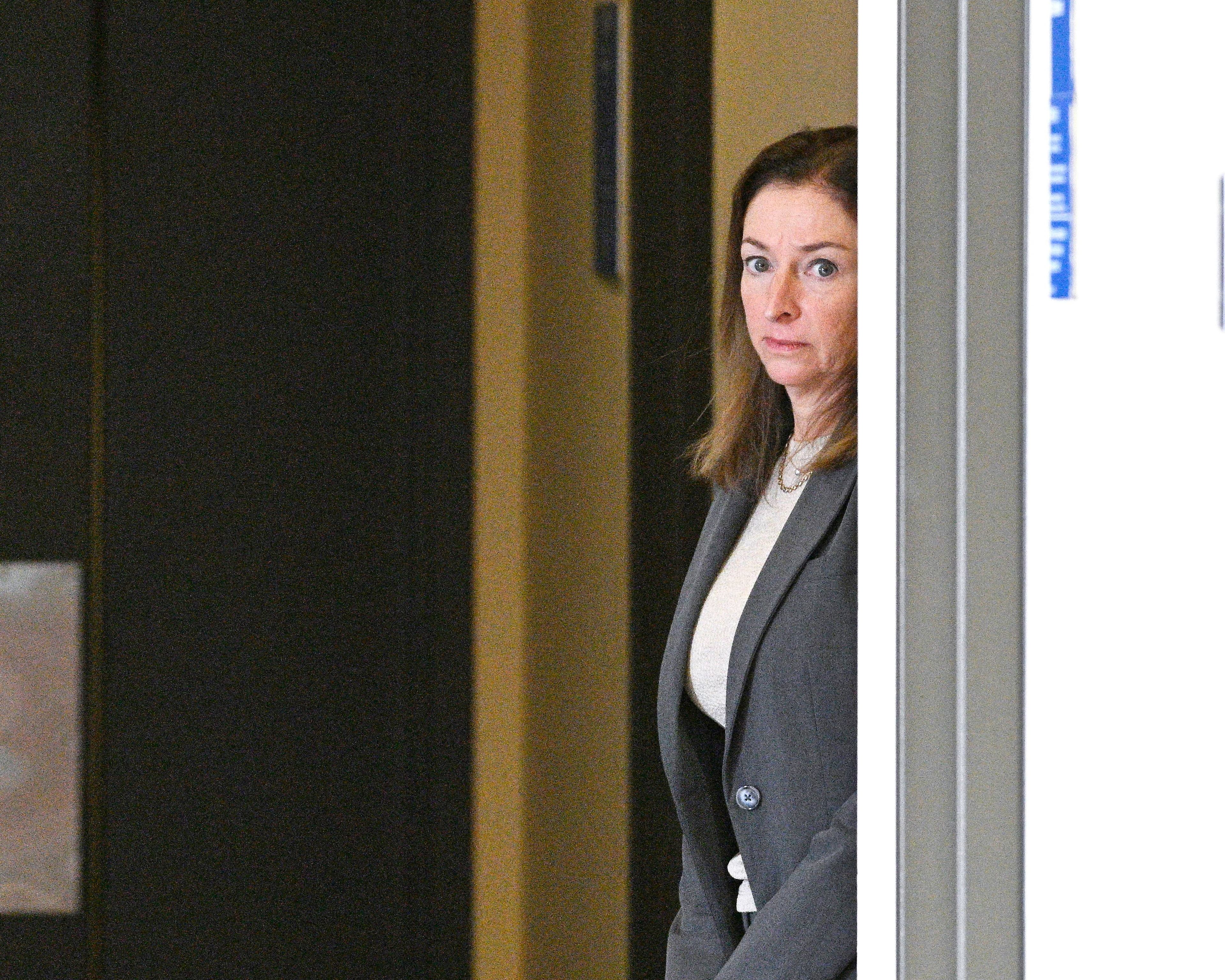 L'ex-anesthésiologiste de Laval Isabelle Desormeau, le 7 octobre 2024, à l'ouverture de son procès pour l'homicide involontaire de Raymond Bissonnette, un patient de 84 ans.