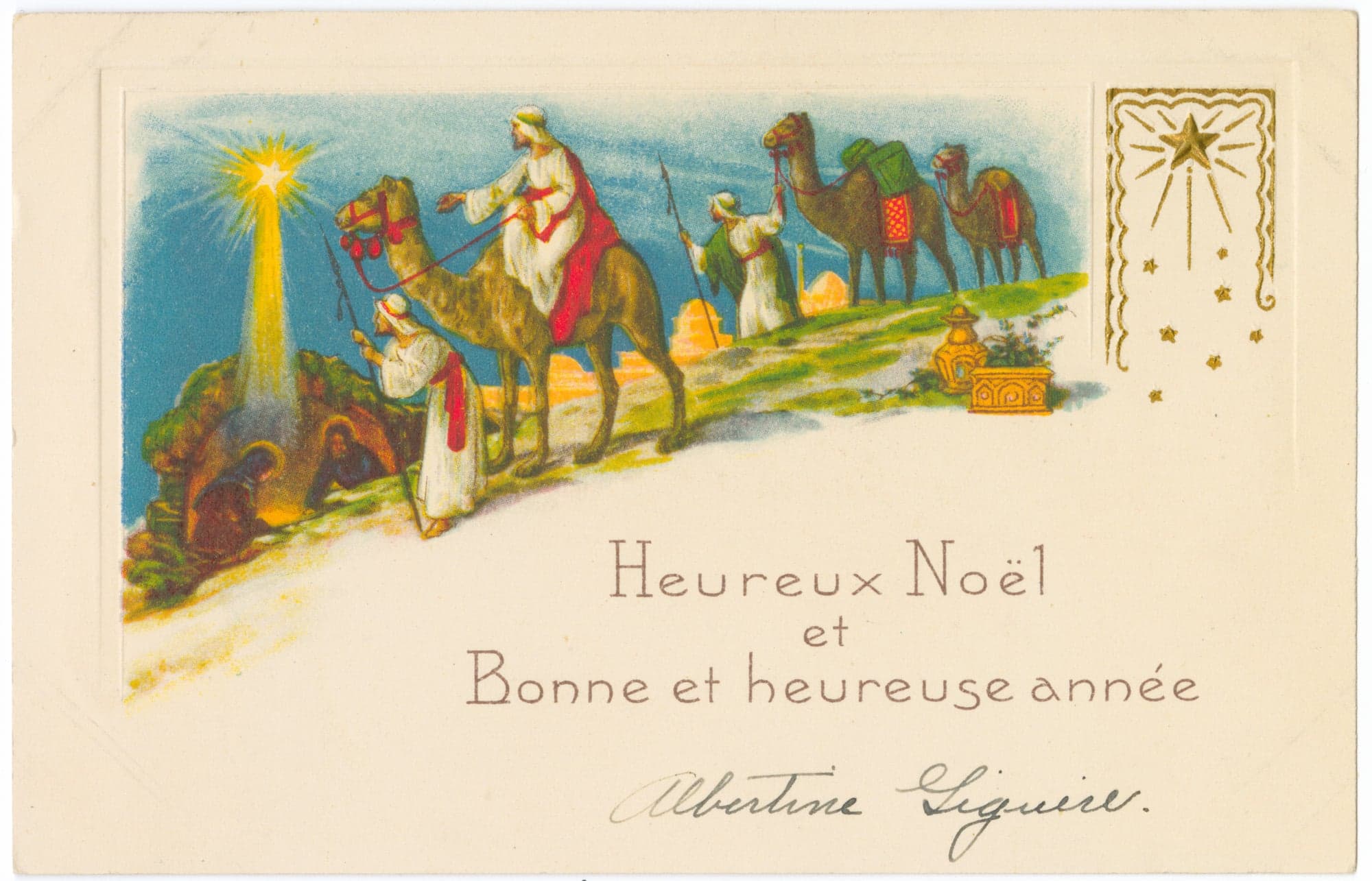 Carte postale de Noël, non datée.
