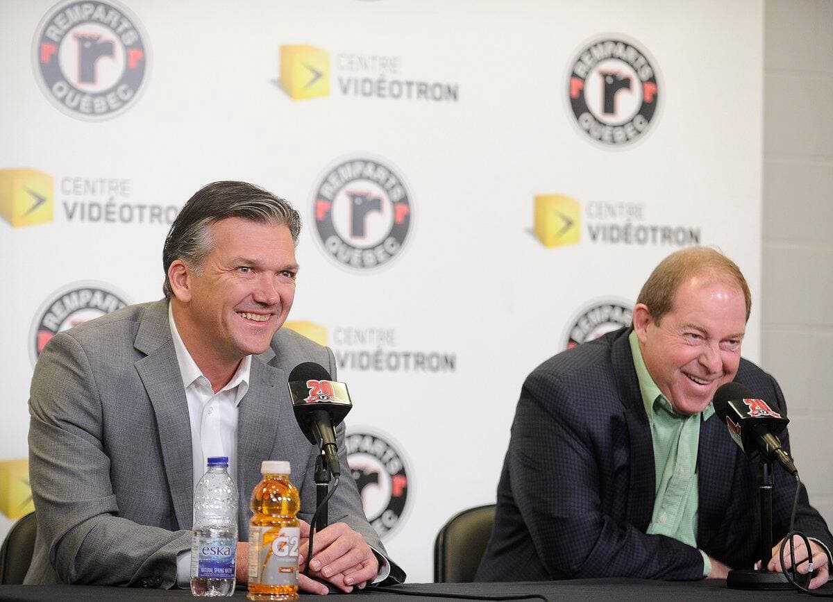 Philippe Boucher en compagnie de Jacques Tanguay, le 31 mars 2017.