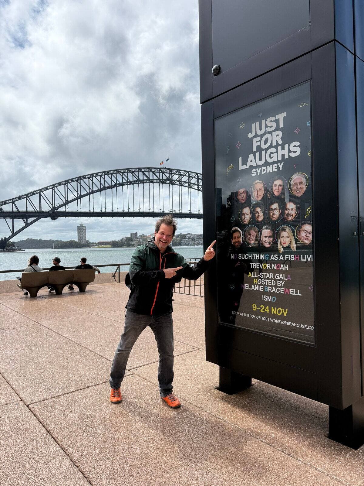 Sylvain Parent-Bédard se trouve présentement en Australie pour la relance de Just For Laughs Sydney.