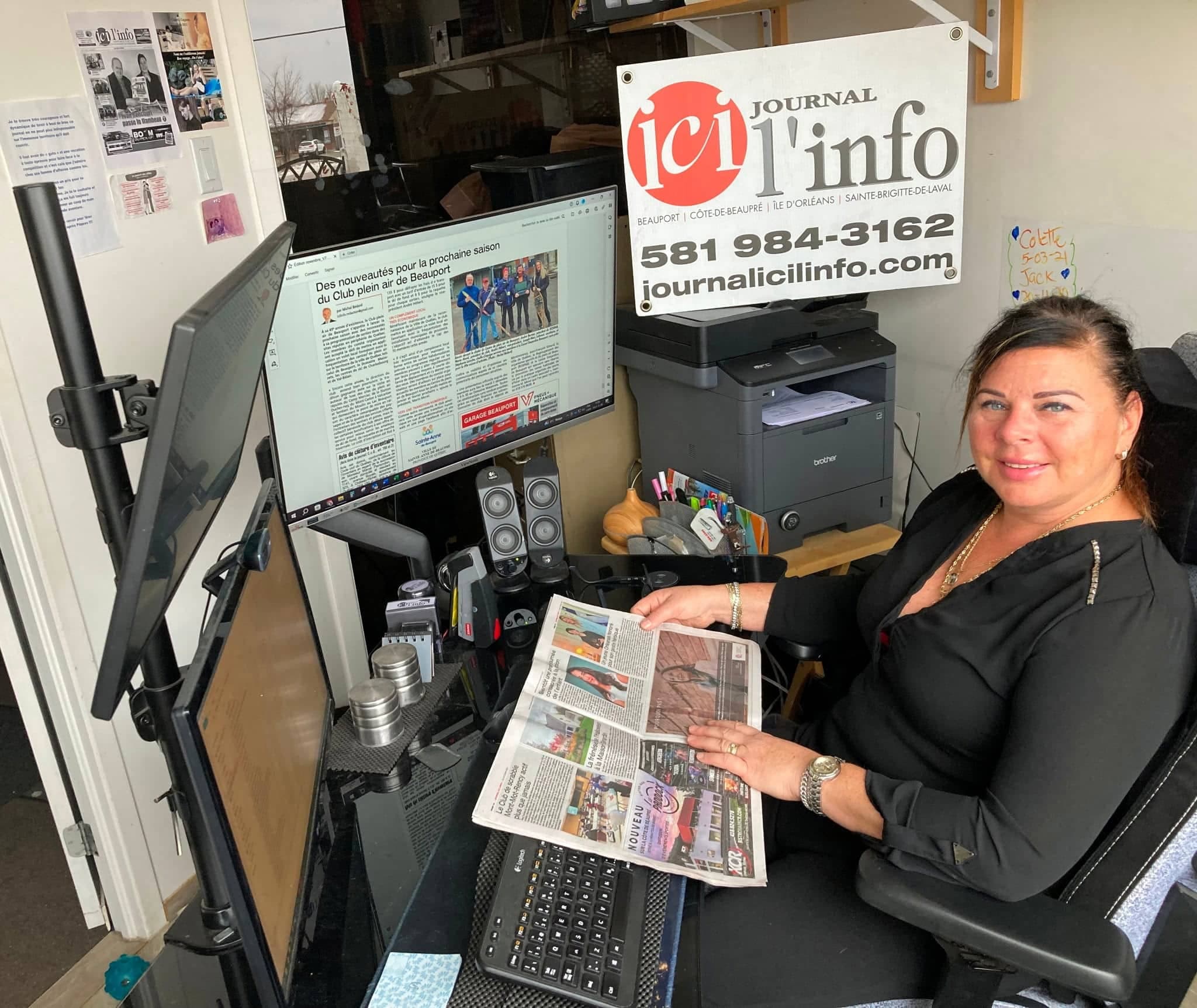 Julie Bernier, propriétaire du Journal Ici l’Info