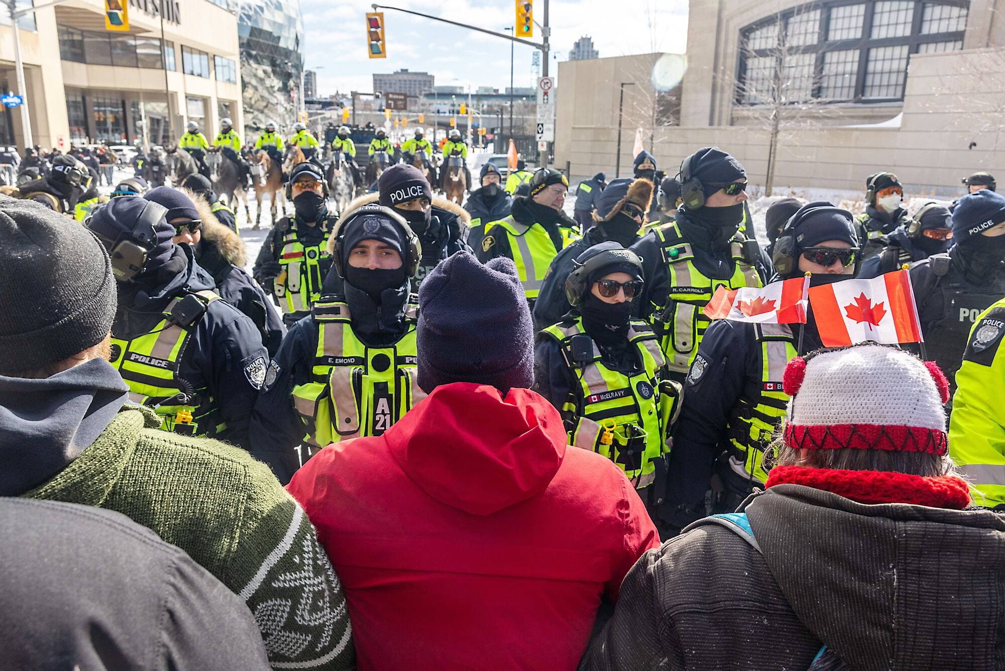 Le secteur de l’avenue Mackenzie et de la rue Rideau a été le théâtre d’opérations en après-midi et en soirée.