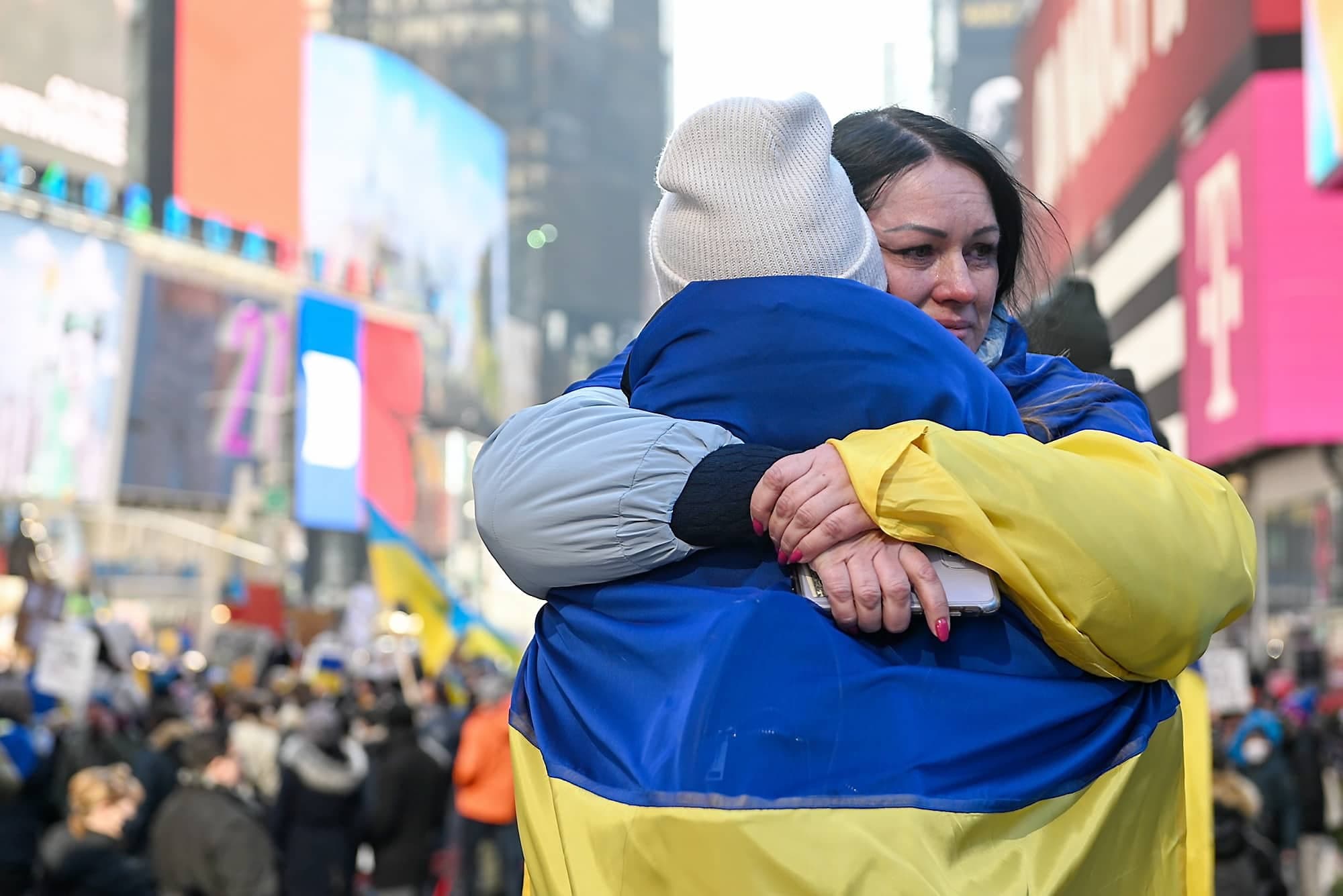 Des manifestants à New York.