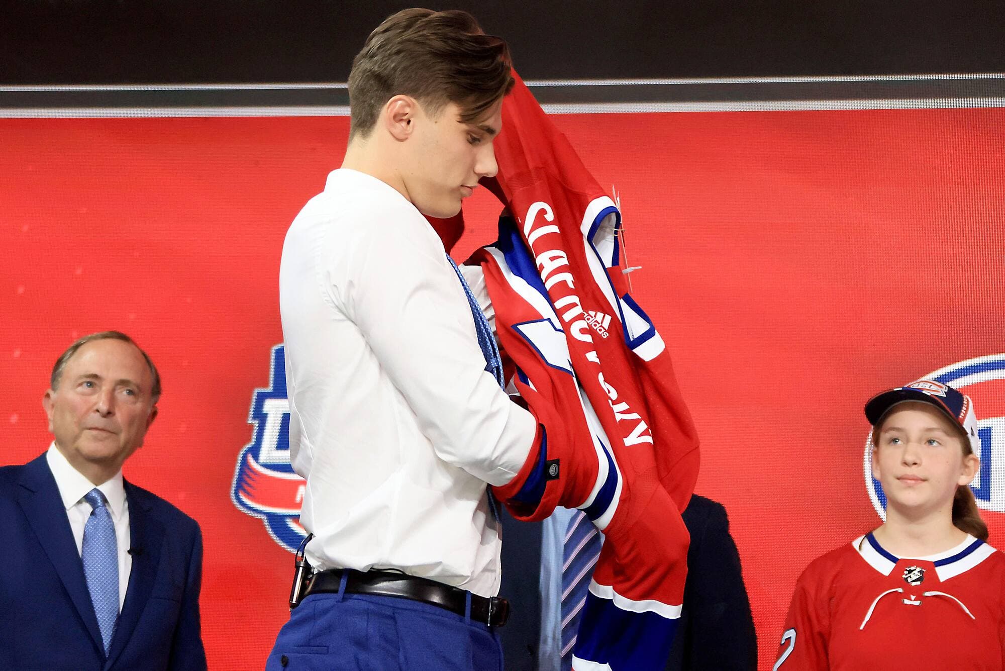 Le nouveau venu a enfilé le chandail du Canadien pour la première fois.