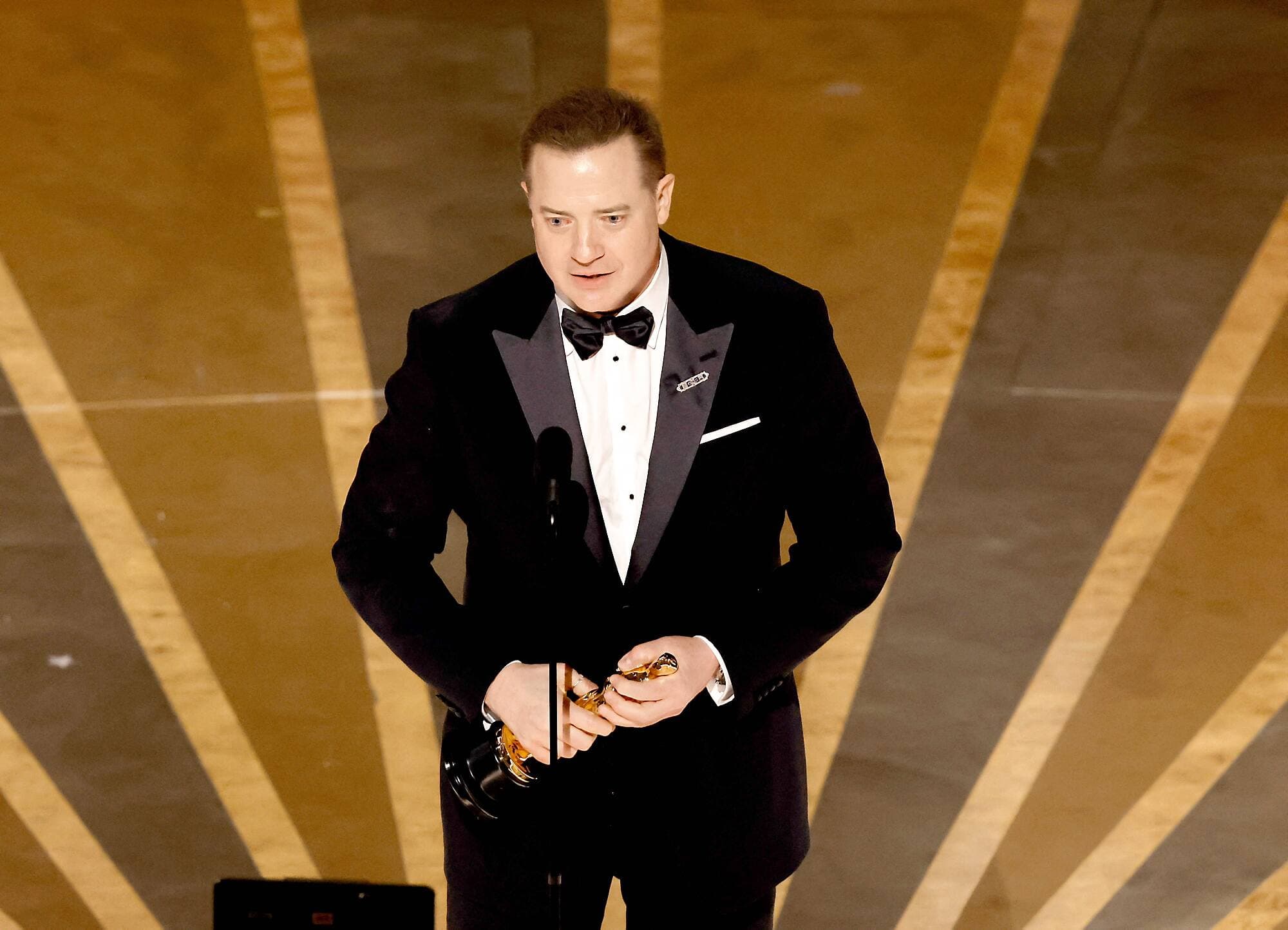 Brendan Fraser était ému de remporter l’Oscar du meilleur acteur.