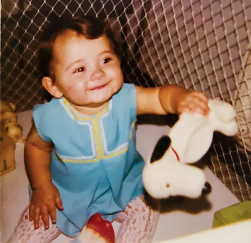 Moi, bébé dans mon parc.