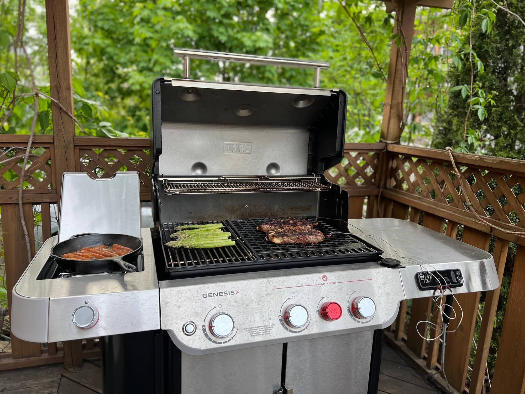 On ne les voit pas très bien sur la photo, mais les carottes étaient à la hauteur du plat principal.