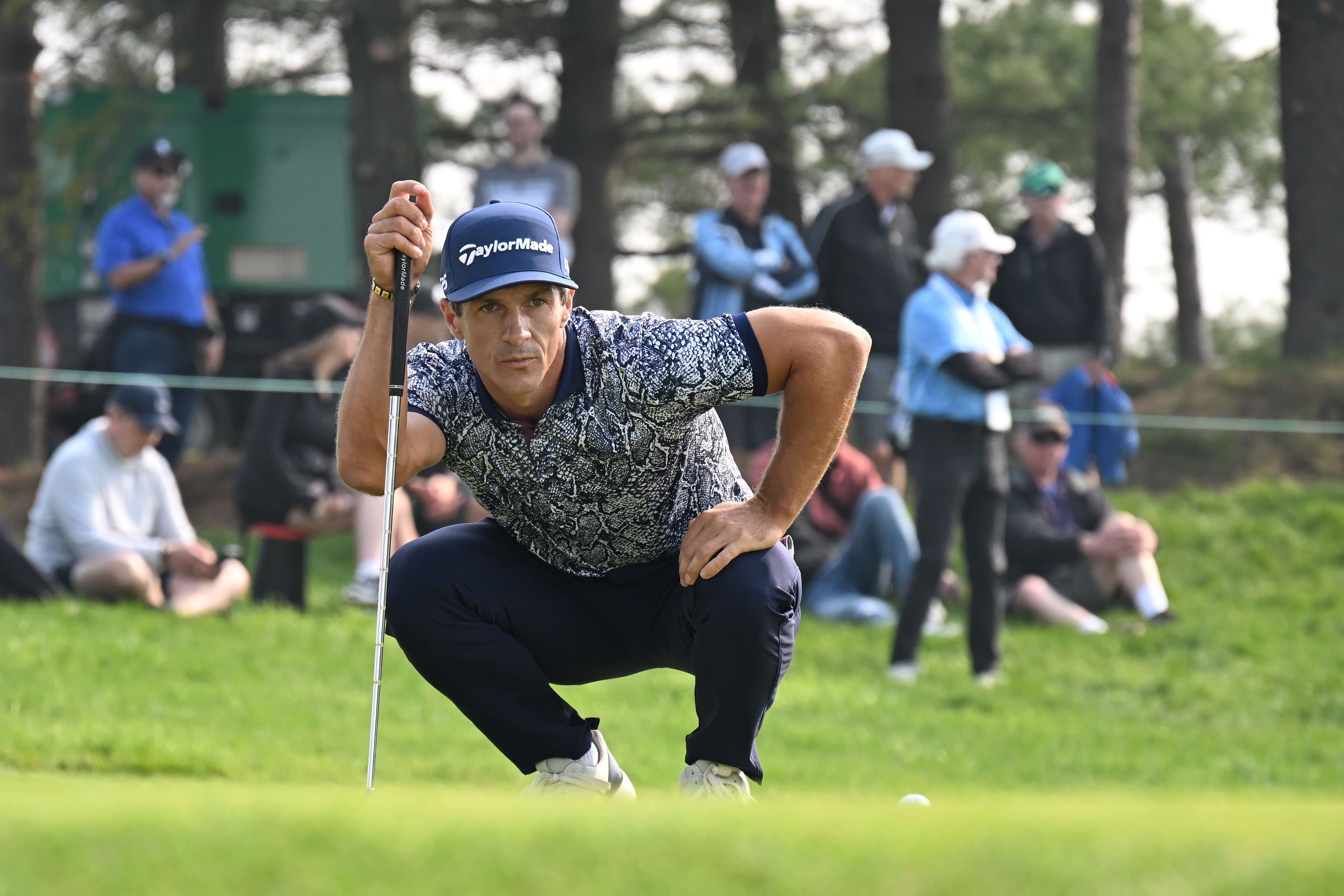 Thorbjorn Olesen regarde un roulé sur le vert lors de la première ronde de l'Omnium canadien au TPC Toronto à Osprey Valley.
Photo: Gary Yee (garyphoto.ca)