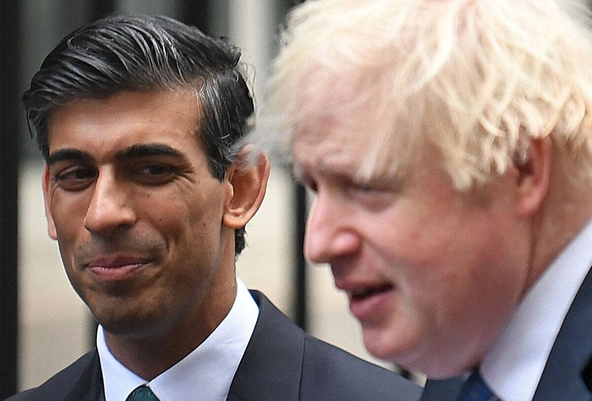 Rishi Sunak et Boris Johnson.