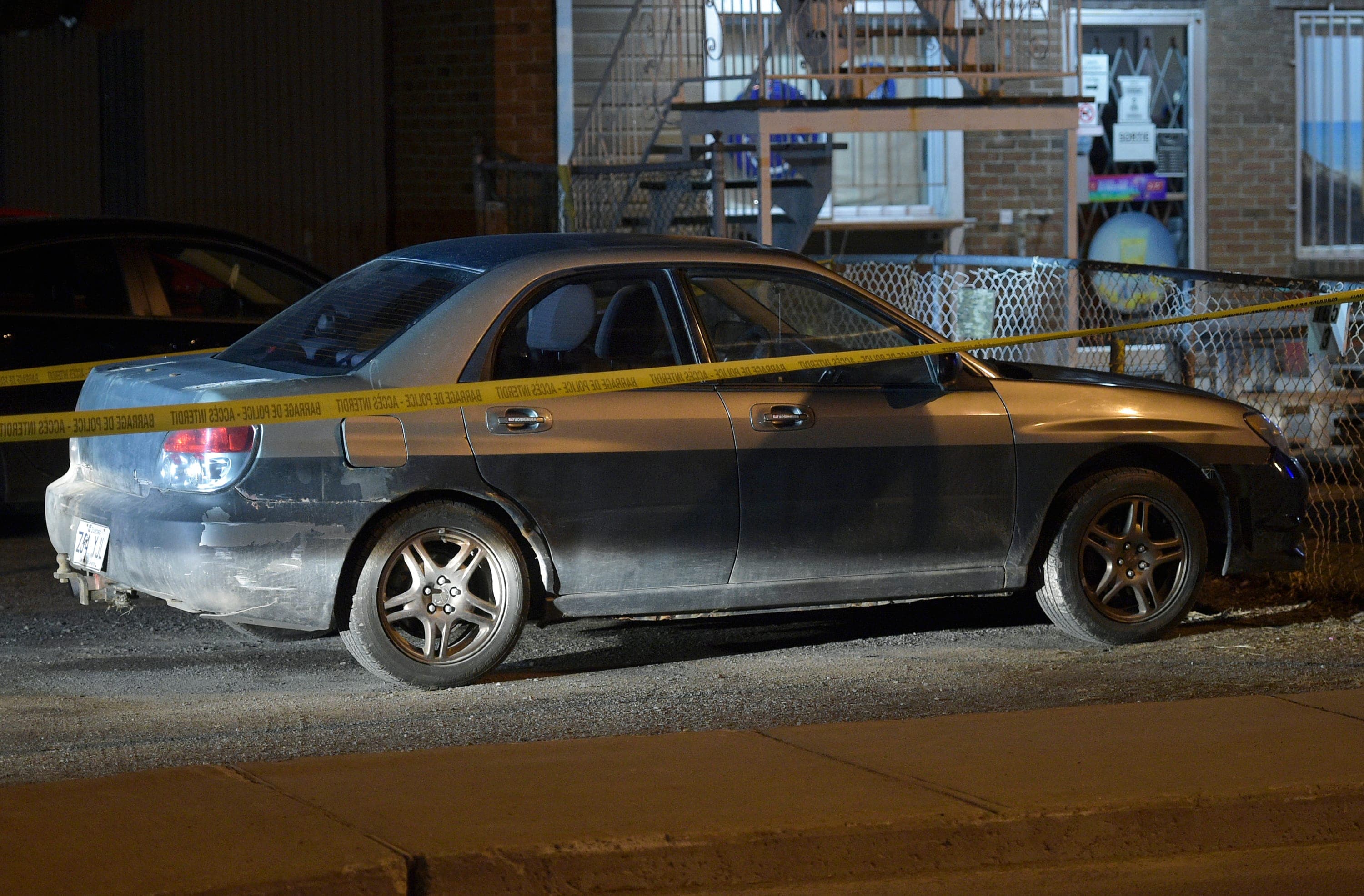 L’auto de Jean-François Daigneault a été retrouvée, sans son aileron, non loin du lieu du crime, mardi soir, à Beauharnois. Il est notamment accusé de négligence criminelle causant des lésions.