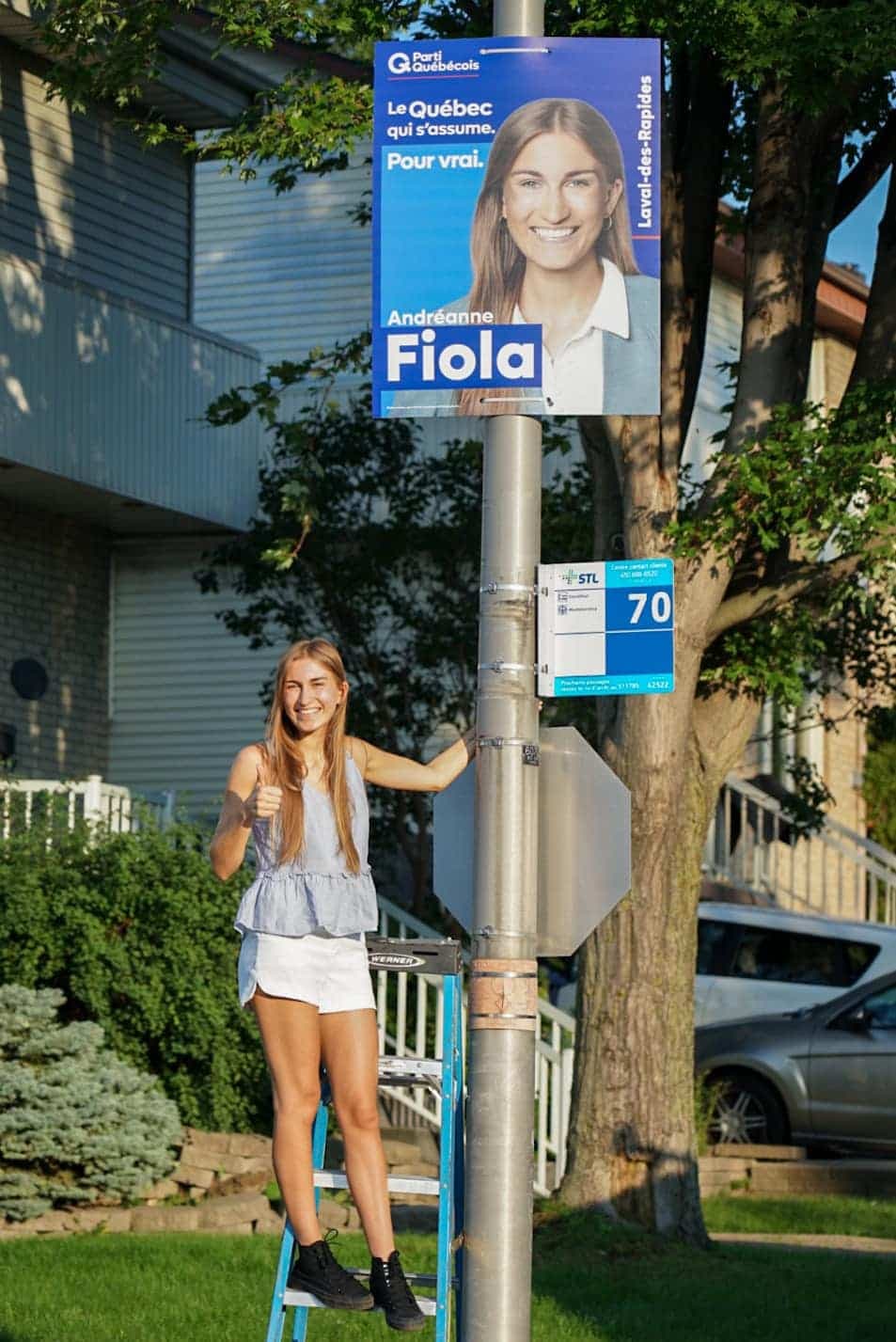 Page Facebook de la candidate