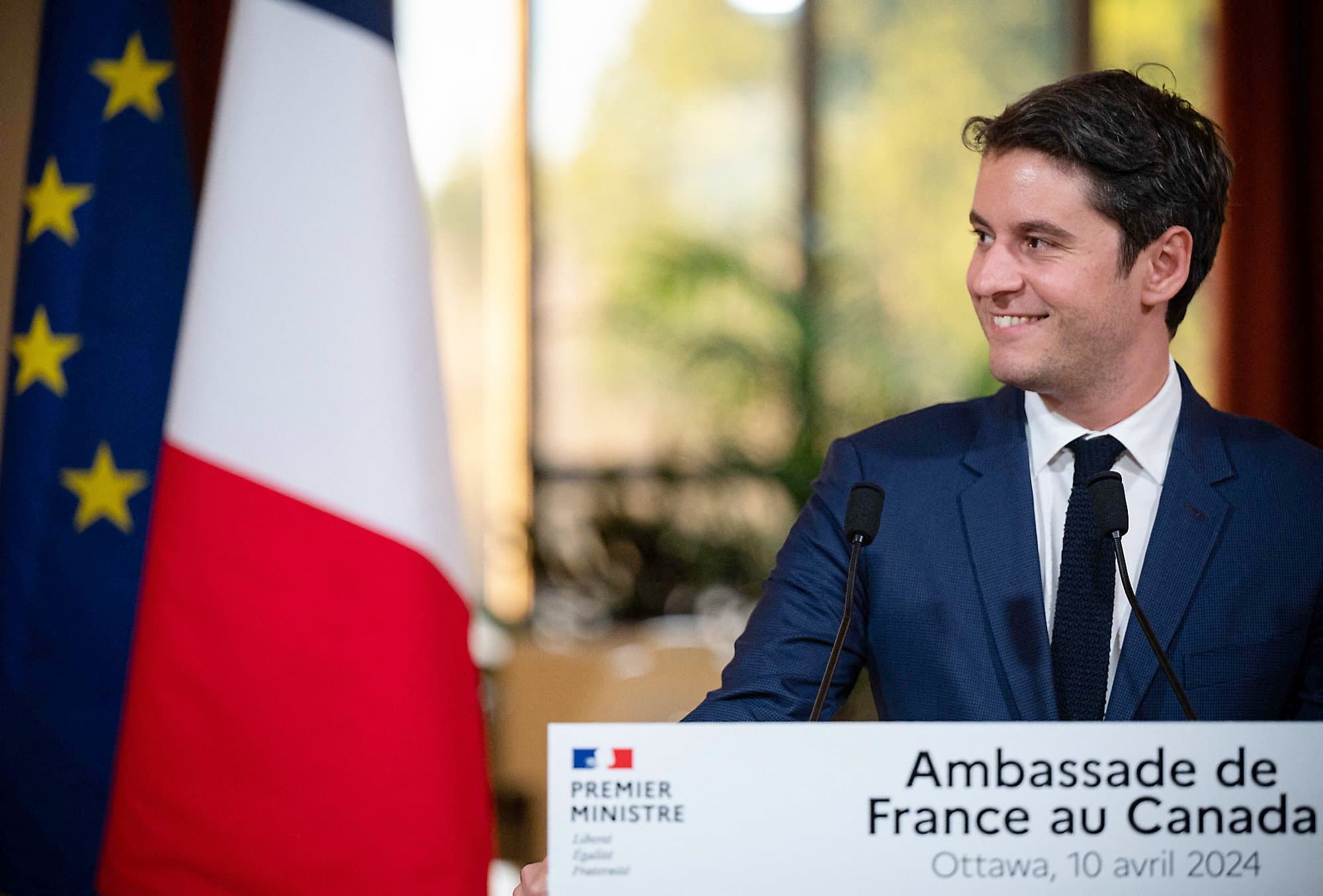 Le premier ministre français Gabriel Attal, qui était à Ottawa mercredi, rencontrera des gens d'affaires québécois vendredi à Montréal.
