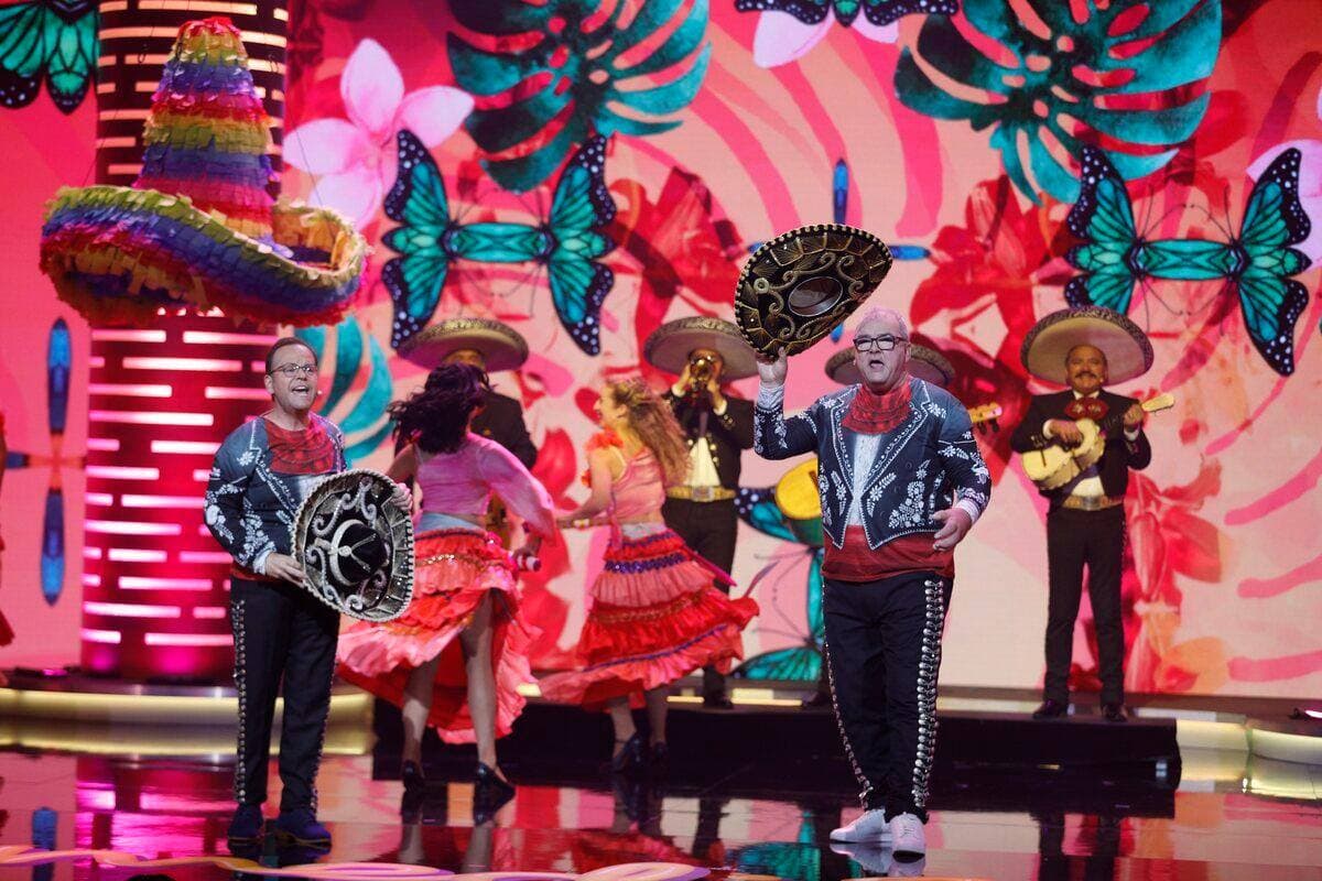 Michel Charette et Gildor Roy lors de l'animation du quatrième gala du ComediHa! Fest au Théâtre Capitole. Photo crédit André-Olivier Lyra