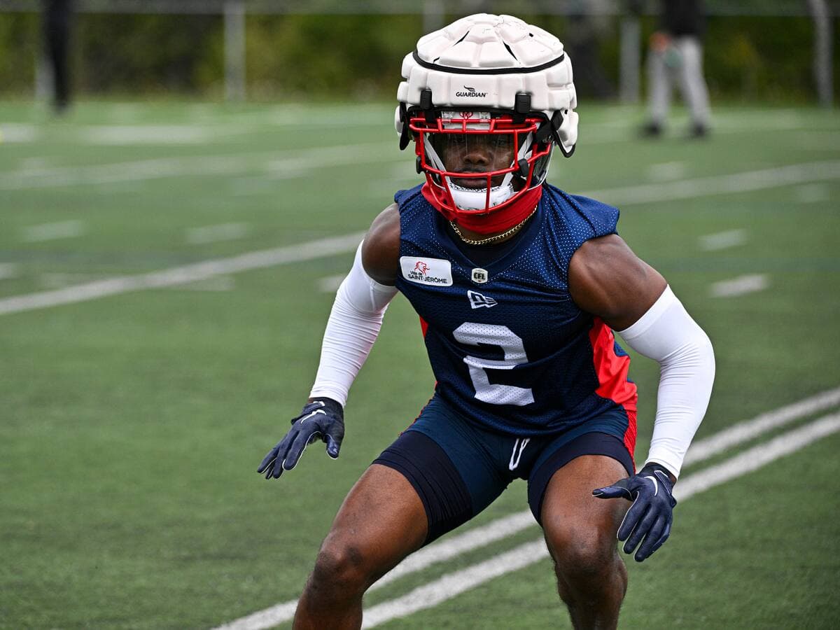 Reggie Stubblefield, durant le camp d’entraînement des Alouettes, en 2024