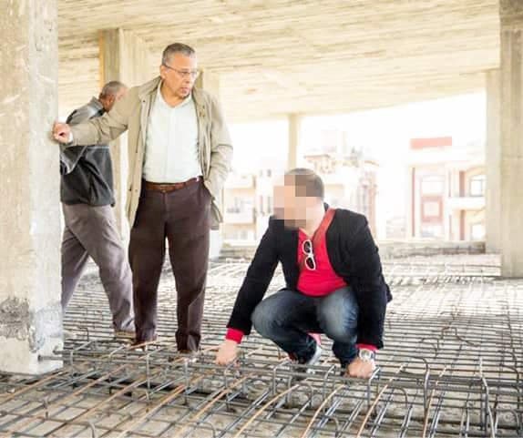 Sami Bebawi sur le chantier d’une résidence qu’il s’est fait construire au Caire, en Égypte, avant son arrestation.