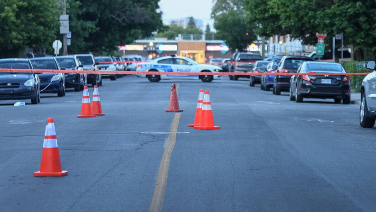 Deux hommes ont été atteints par des projectiles d'armes à feu à Montréal-Nord un soir de juin 2021.