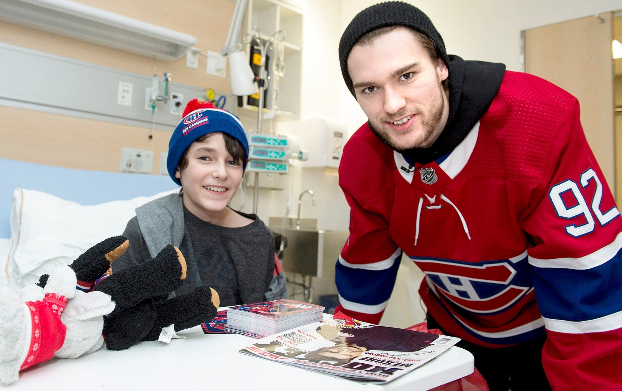 C’est en 2017 que le garçon de 11 ans a appris qu’il souffrait de cette maladie. Il avait alors eu la chance de rencontrer des joueurs du Canadien de Montréal, dont l’attaquant Jonathan Drouin.