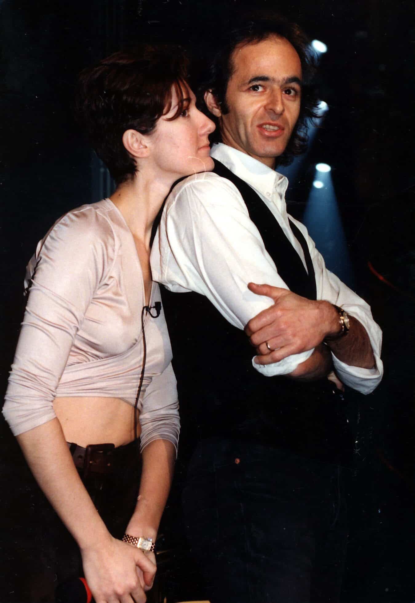 Céline Dion et Jean-Jacques Goldman au lancement de l’album «D’eux», à Montréal, au printemps 1995