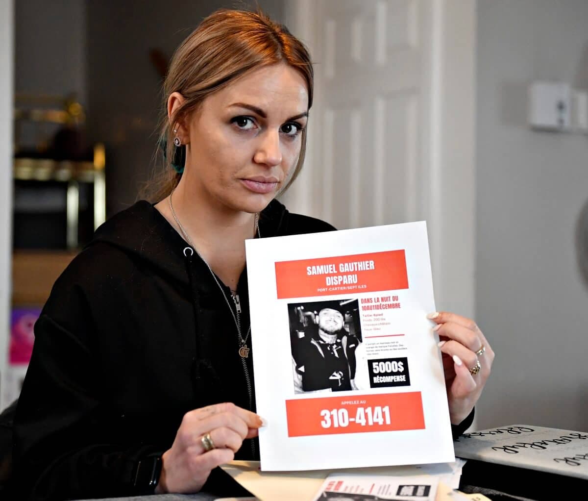 Carolanne Dufour espère que les ossements retrouvés à Sept-Îles appartiennent à son conjoint Samuel Gauthier, disparu depuis six mois.