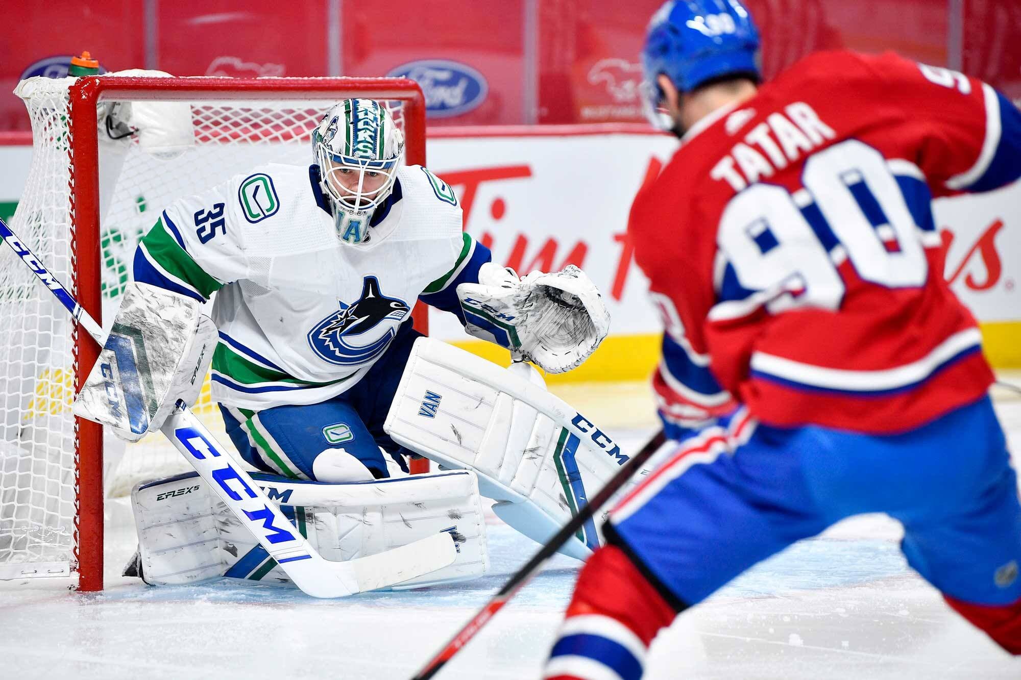Tomas Tatar a obtenu quelques chances de marquer. Il s’est buté à Thatcher Demko.