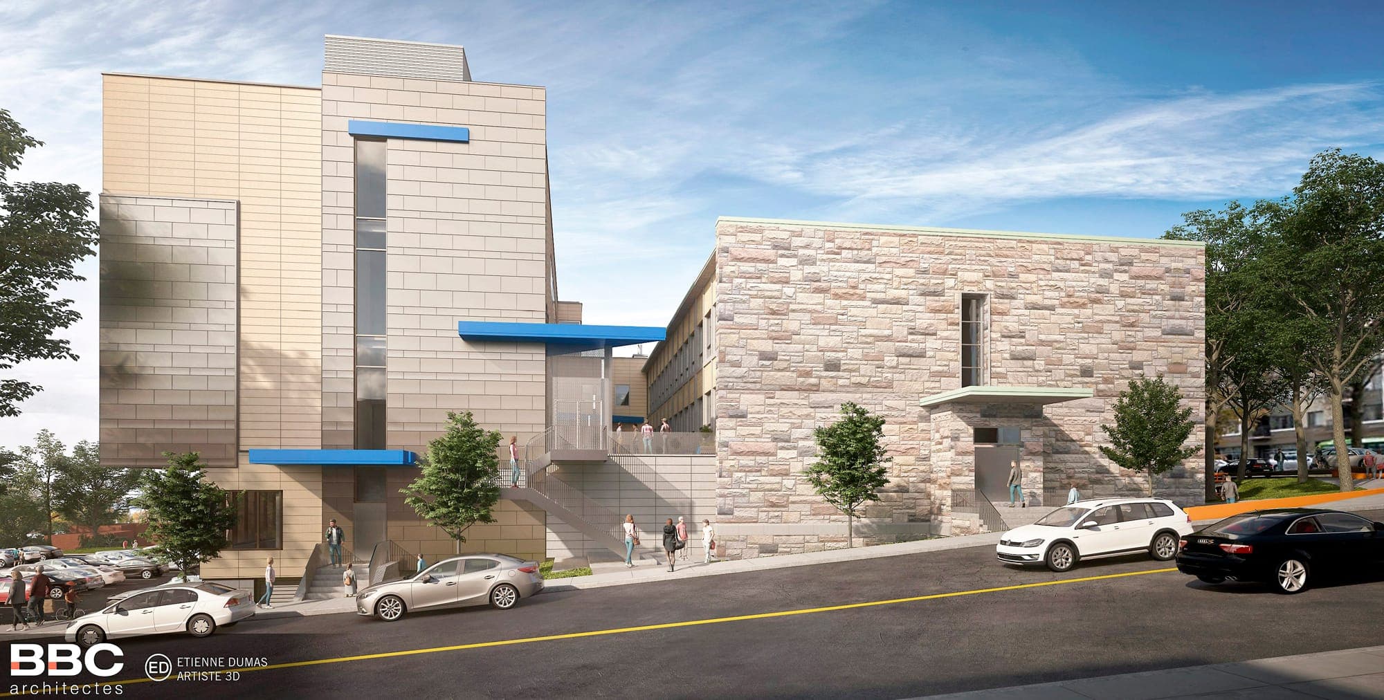 Agrandissement de l’école secondaire Joseph-François-Perrault, dans le quartier Montcalm.