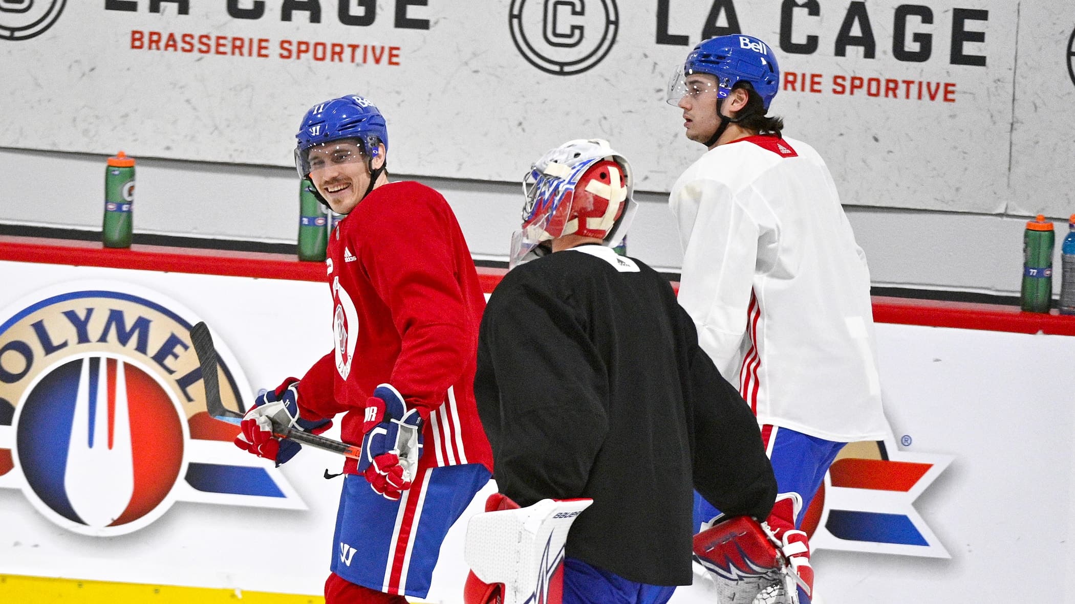 Brendan Gallagher et ses coéquipiers se sont entraînés dans la bonne humeur avant de prendre la direction de Toronto.