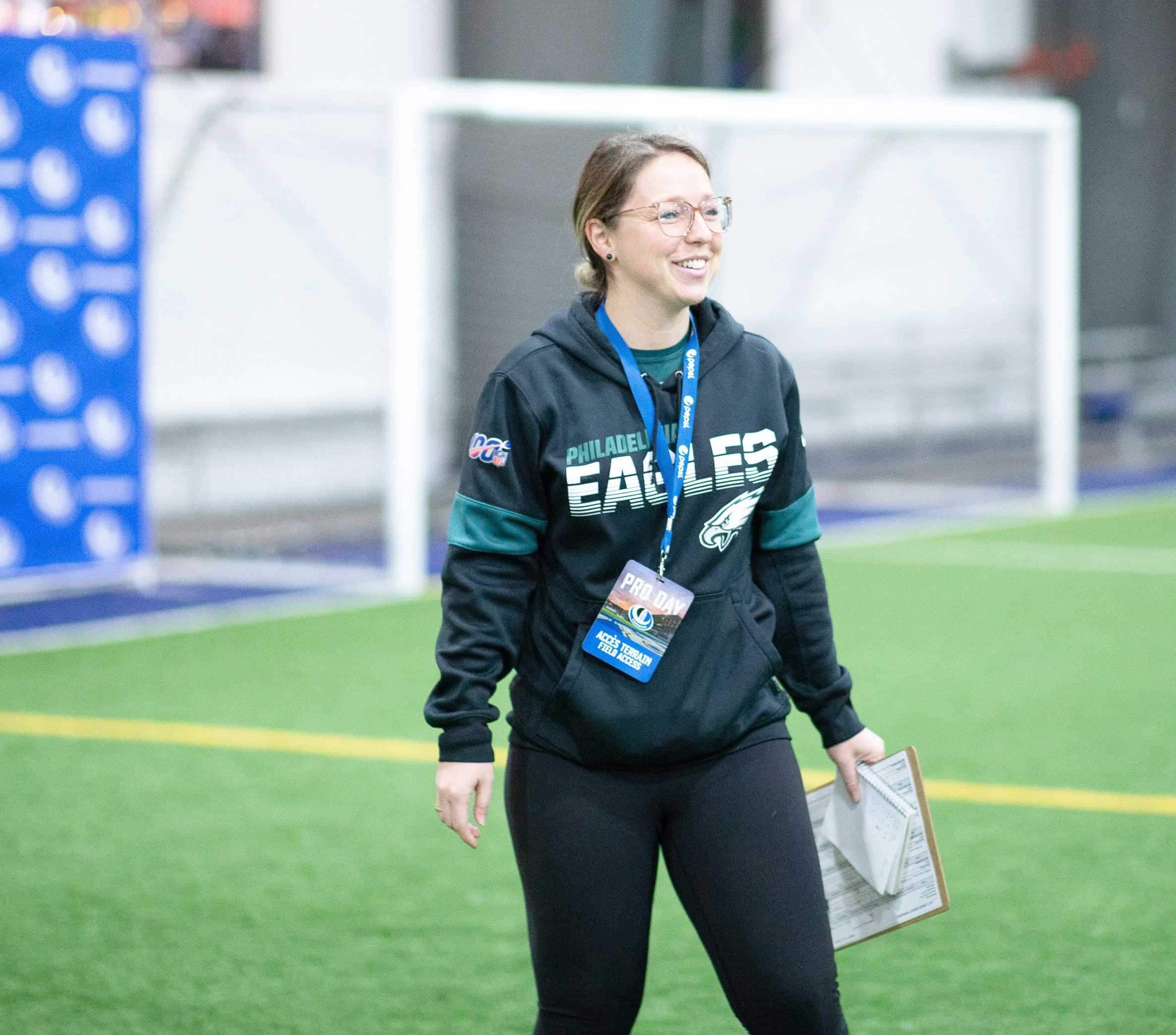 La Québécoise Catherine Hickman a laissé une excellente impression aux Eagles, même deux ans après son départ de l’organisation.